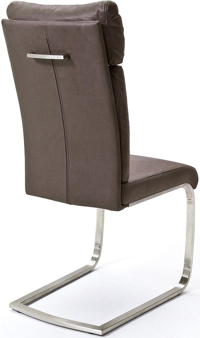 MCA furniture Freischwinger (Set, 2 bis belastbar Kg 130 Stuhl braun St)