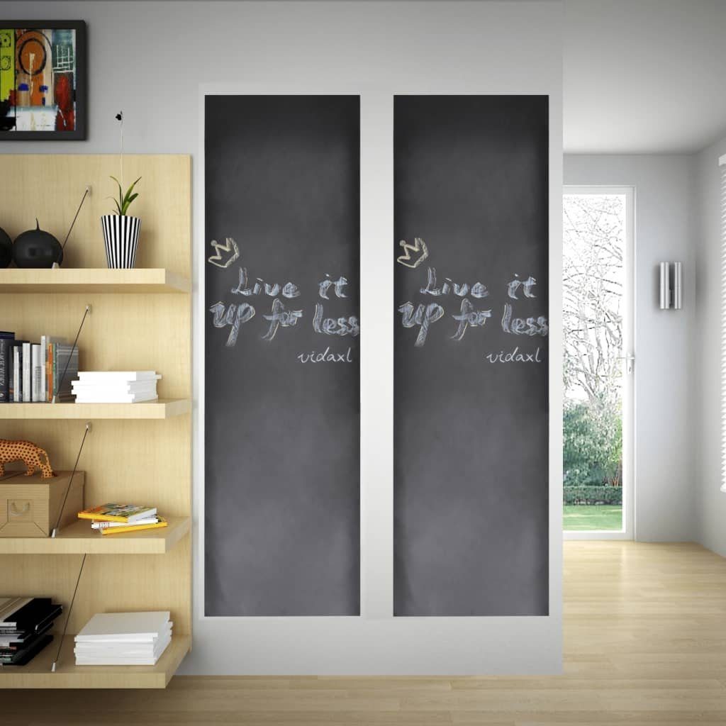Tafelfolie aus PVC in Schwarz. Abmessungen (LxB) 200x45 cm