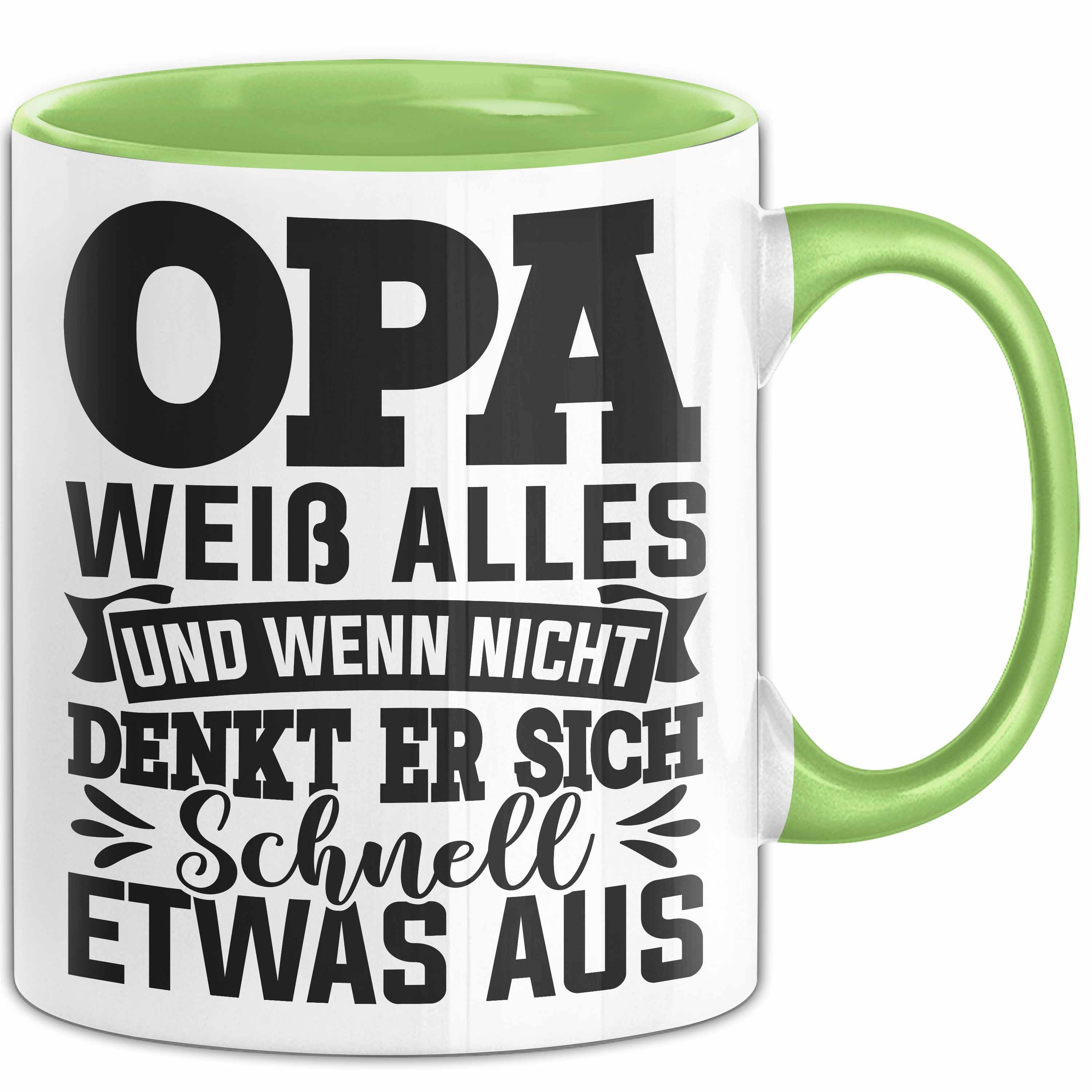 Trendation 'So Sieht Ein Richtig Cooler Nachbar Aus' Tasse | Schwarz | Spülmaschinenfest | Beidseitig Bedruckt