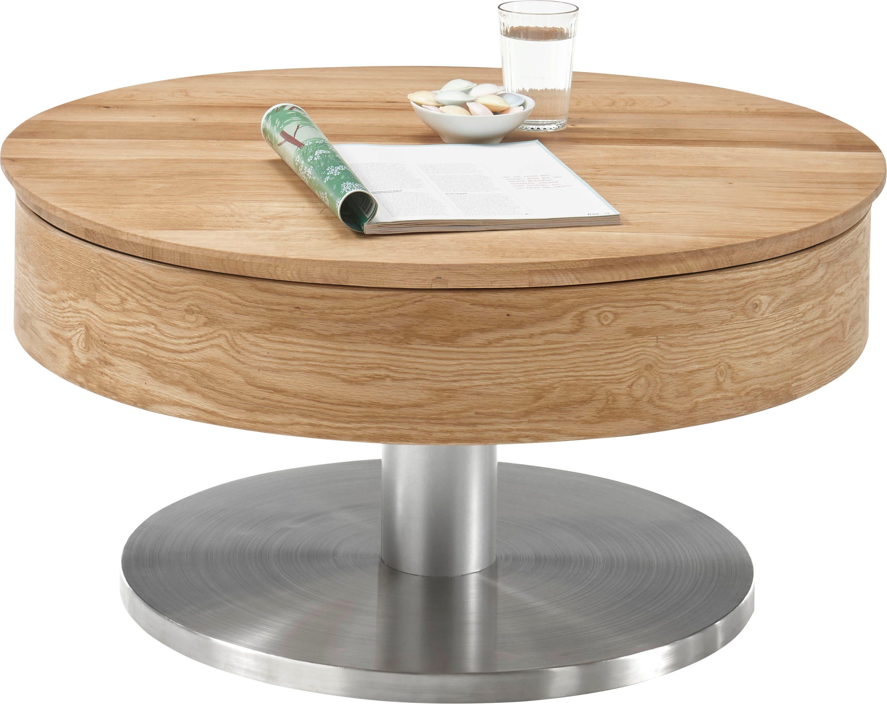 MCA furniture Couchtisch mit Innenfach Suva, drehbar Asteiche Asteiche | furniert Tischplatte