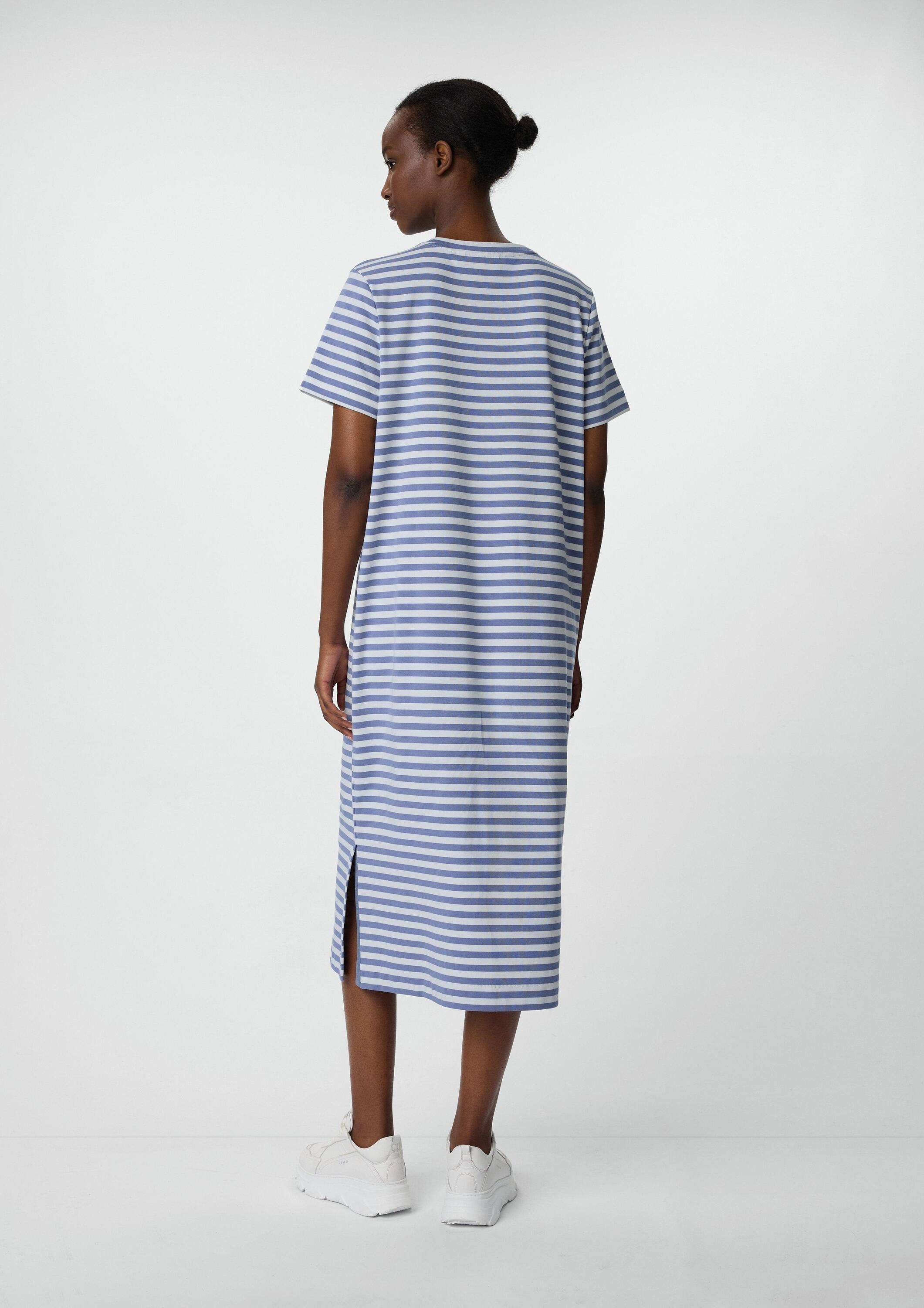 comma Midikleid Kleid Gestreiftes T-Shirt-Kleid in Midilänge