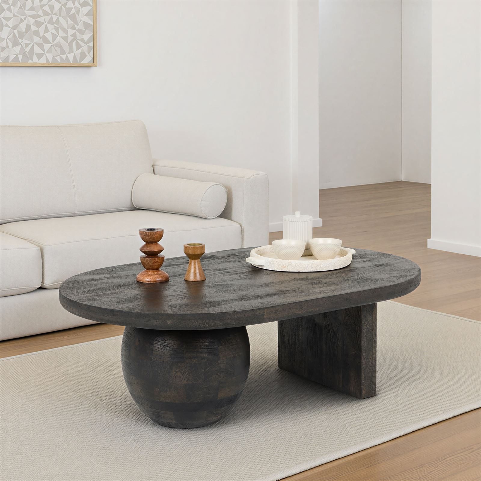 IDIMEX Couchtisch PERLA, Wohnzimmertisch aus massivem Mangoholz mit asymmet günstig online kaufen