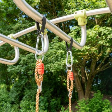 Gartenwelt Riegelsberger Turnring Turnringe aus Holz lackiert Gymnastikringe Ø190mm verstellbar