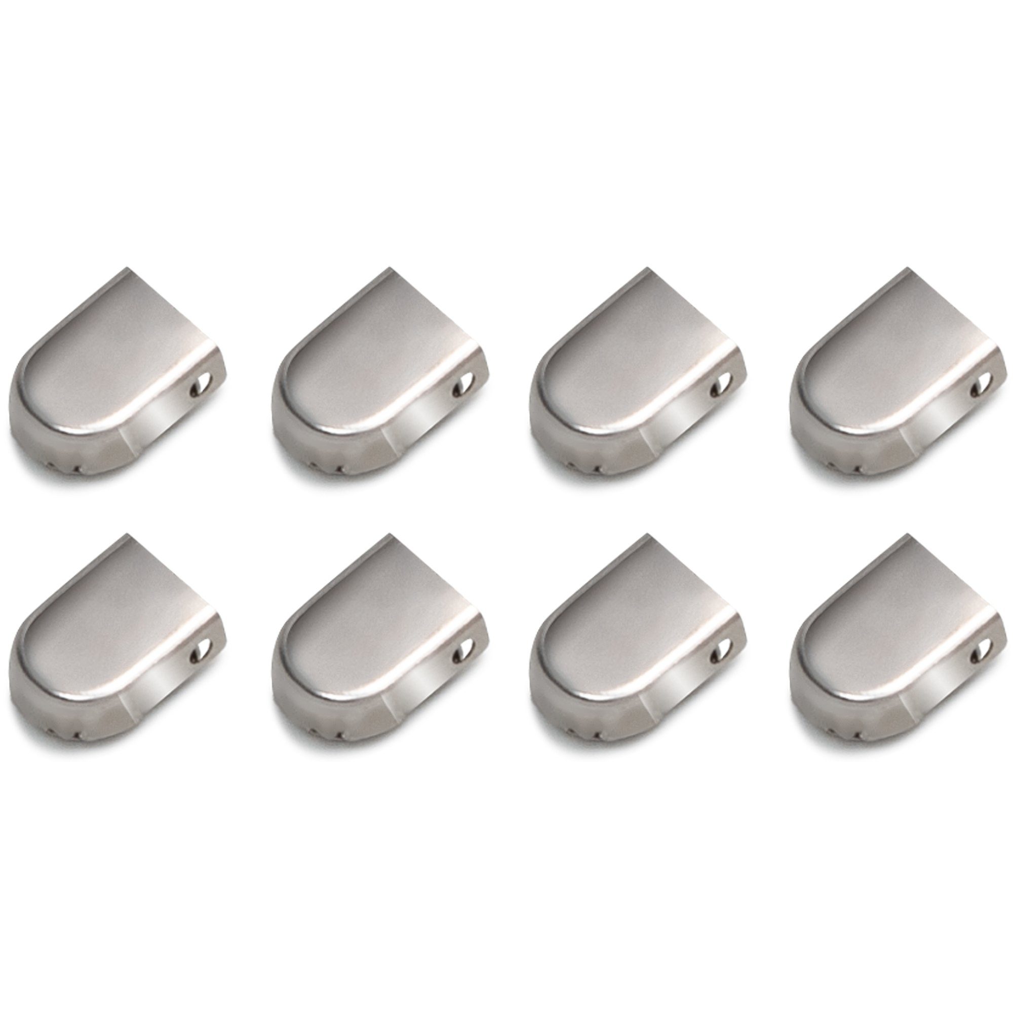 ELANOX Schnürsenkel 4 Stück für 2 Paar Schuhe elastische Schnürsenkel mit Clips, inkl. Enden (Clips) - 8 St. in silber