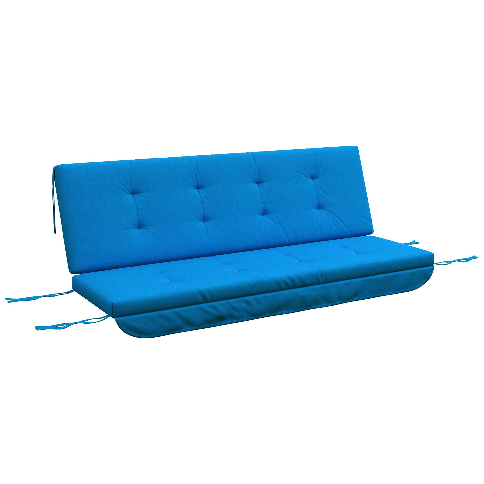 Outsunny Sitzkissen Auflagen-Set für Hollywoodschaukel 170 cm Gartenschaukel, Blau 170L x 100B x 8H cm