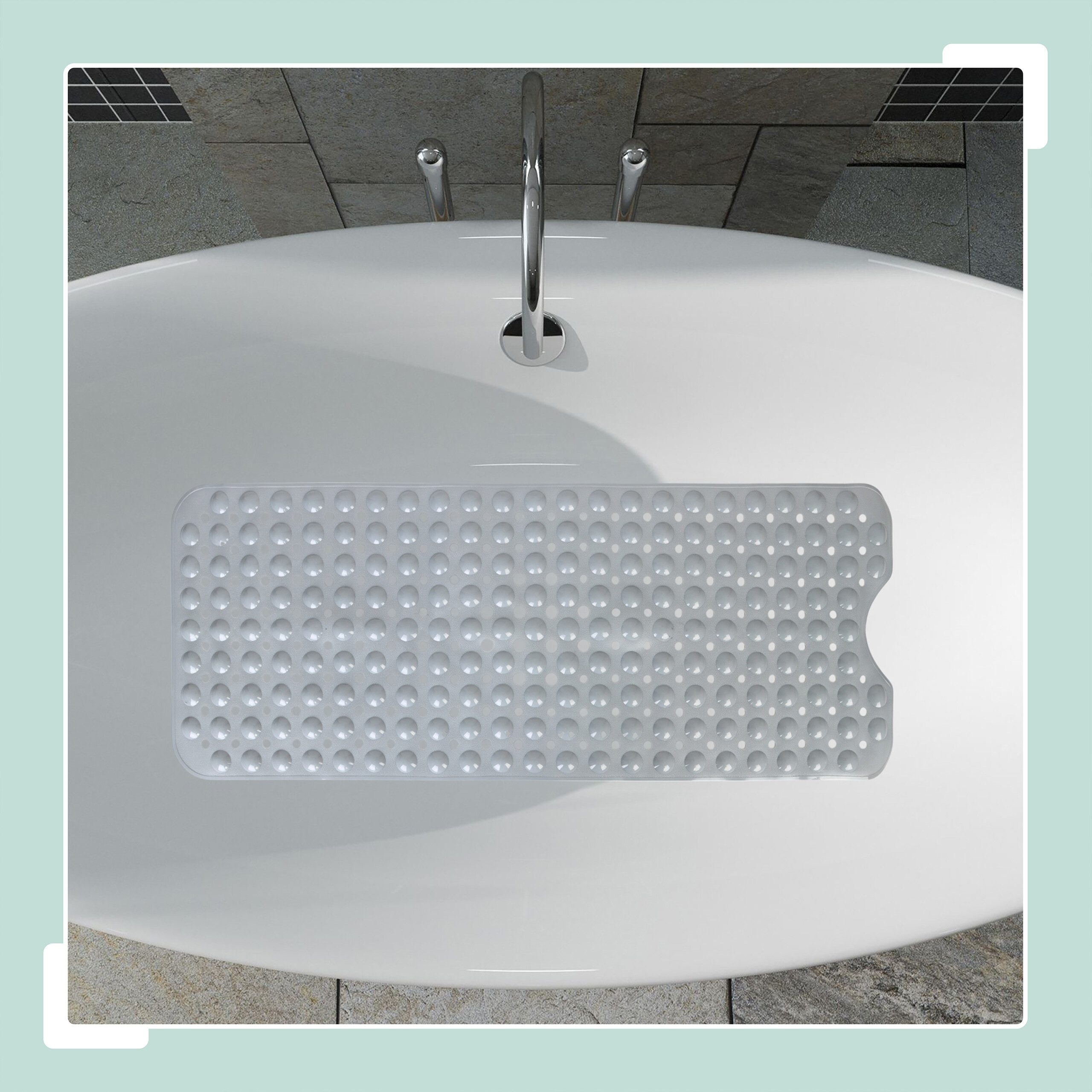 relaxdays Duschmatte Badewannenmatte XXL, Höhe 7 mm, rutschfest, Kunststoff günstig online kaufen