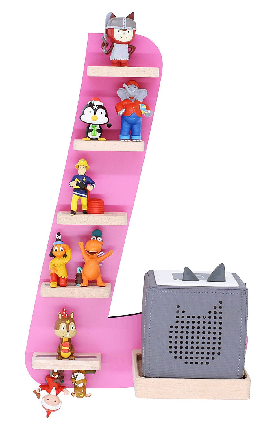 Boarti Wandregal Kinderzimmer Buchstabe L B. 38 x T. 19 x H. 54 cm, hängend für Toniebox und Tonie Figuren, Wandboard, Kinderregal