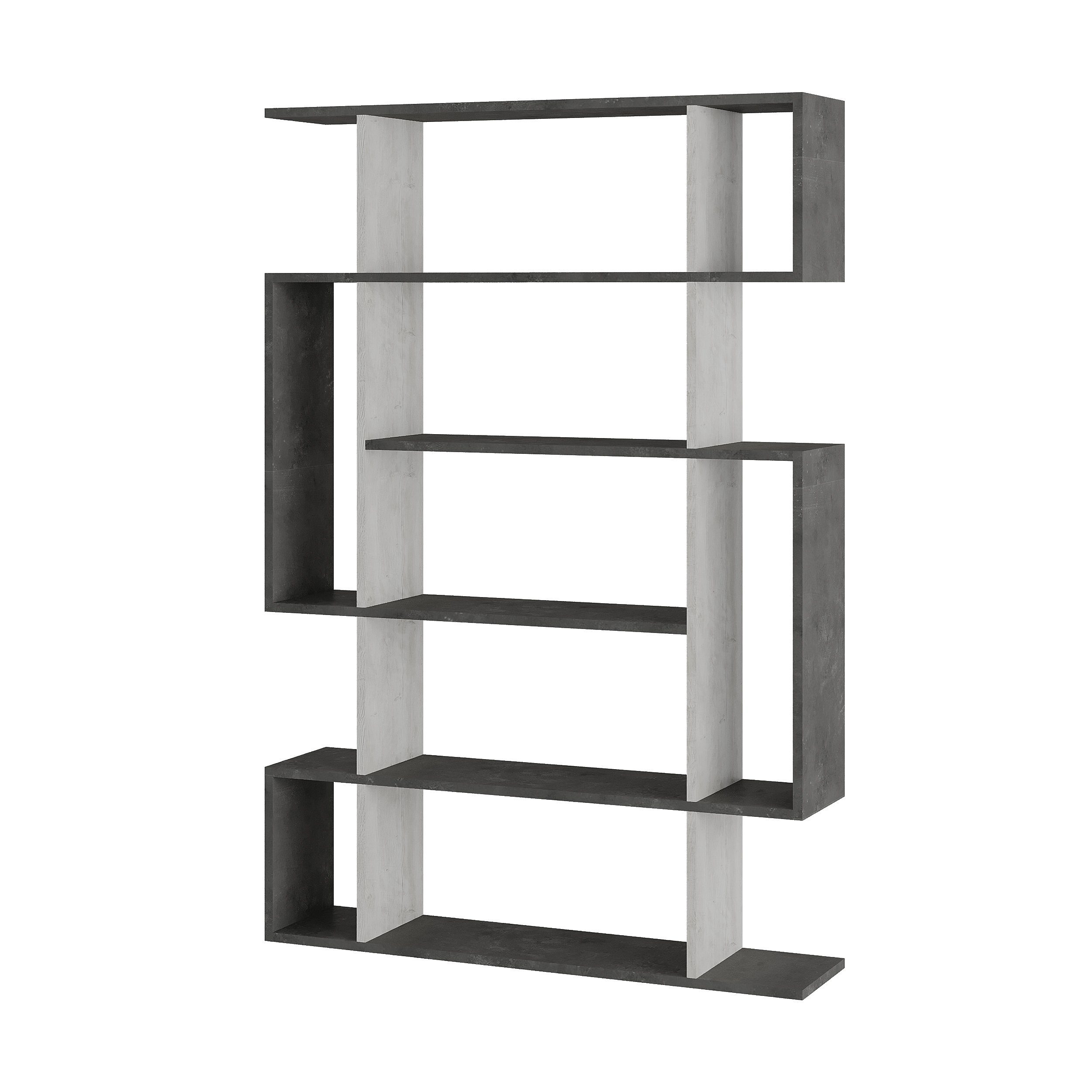 Decortie Bücherregal Mito, Standregal Bücherregal Holz Wohnzimmer, 108,5 x 25,5 x 161 cm
