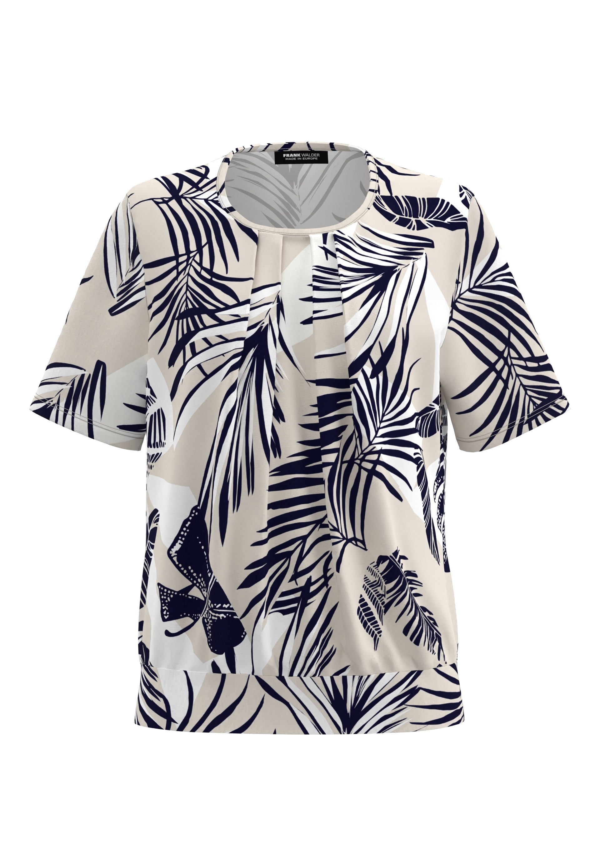 FRANK WALDER Blusenshirt mit Tropenprint