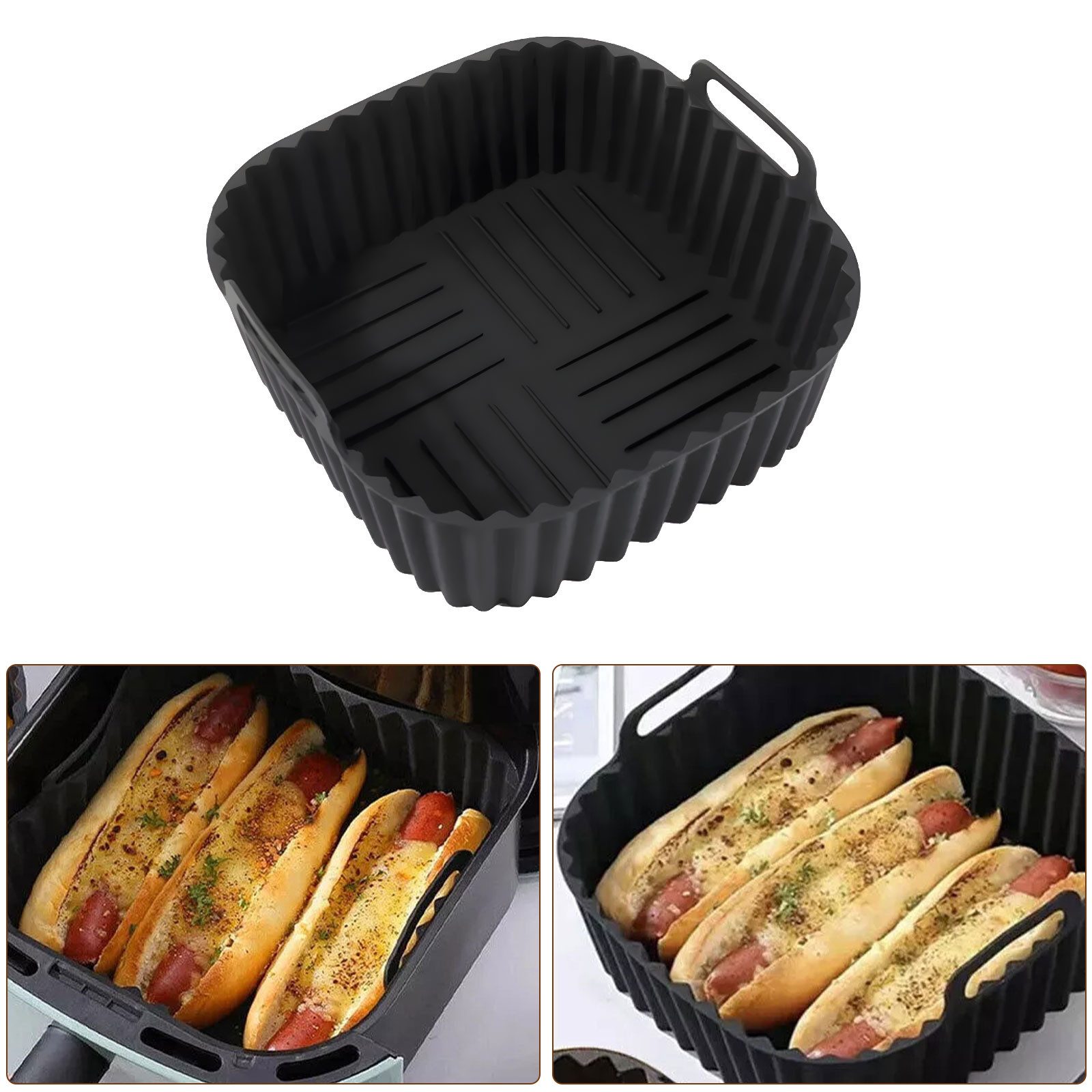 Silikonform Silikonform für Heißluftfritteuse, 21CM Backform Wiederverwendbar