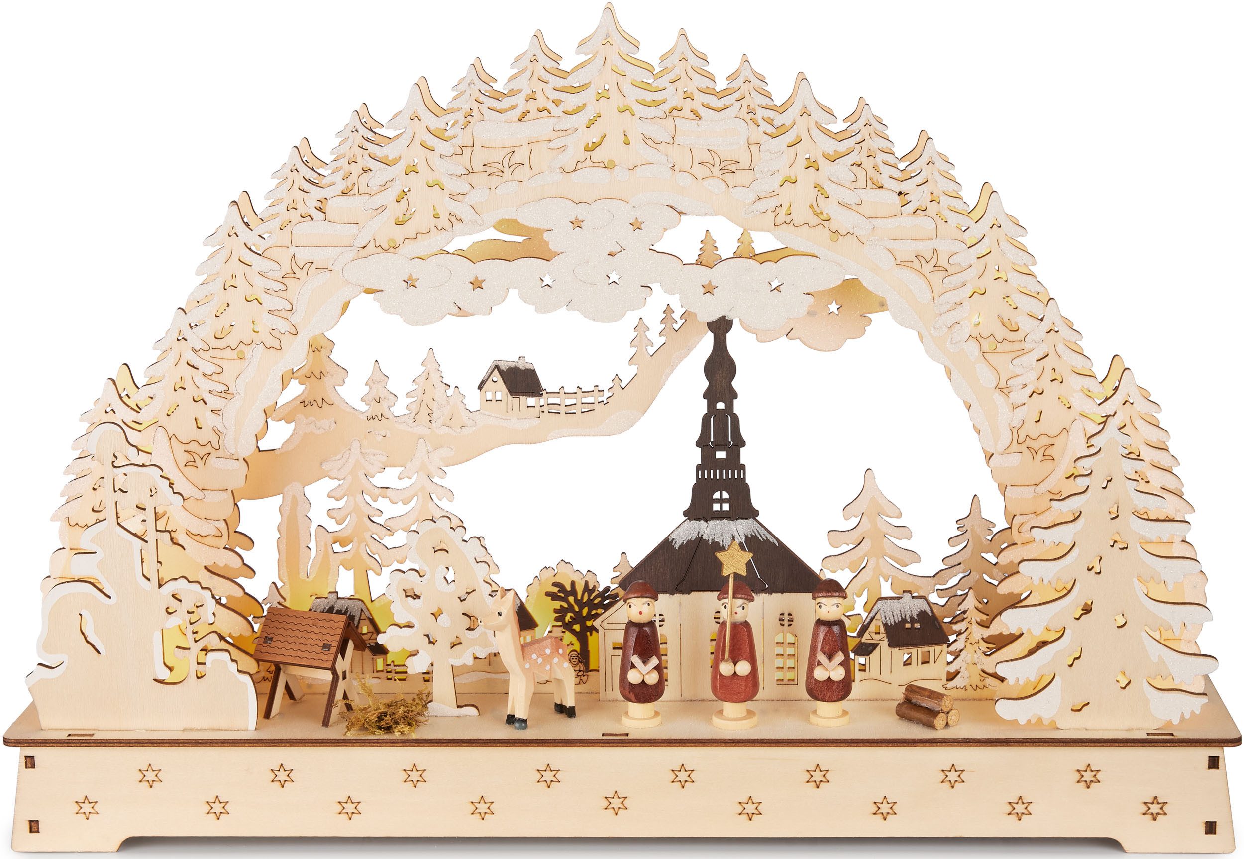 BRUBAKER LED Schwibbogen 3D Lichterbogen - Sternsinger - LED-Beleuchtung mi günstig online kaufen