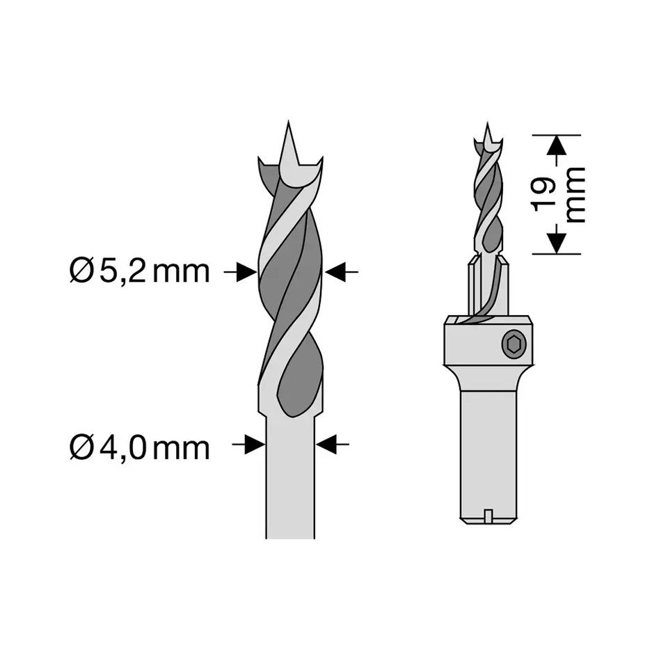 SPAX Holzbohrer Spax Bohrer drill Ø 5,2 mm für Terrassenbau