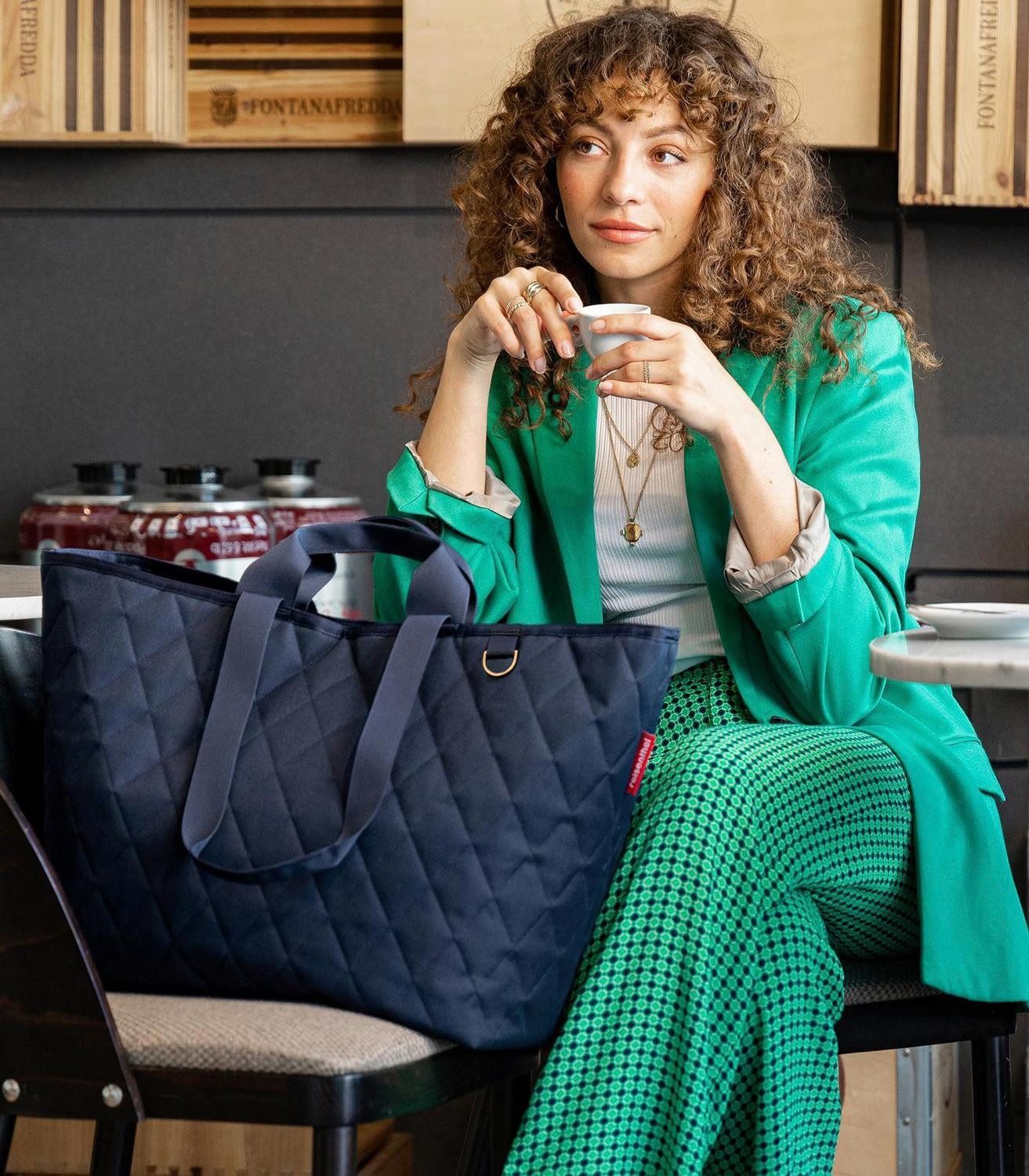 REISENTHEL® Tragetasche CLASSIC SHOPPER XL, Dunkelblau, Goldgelb, 26 Liter