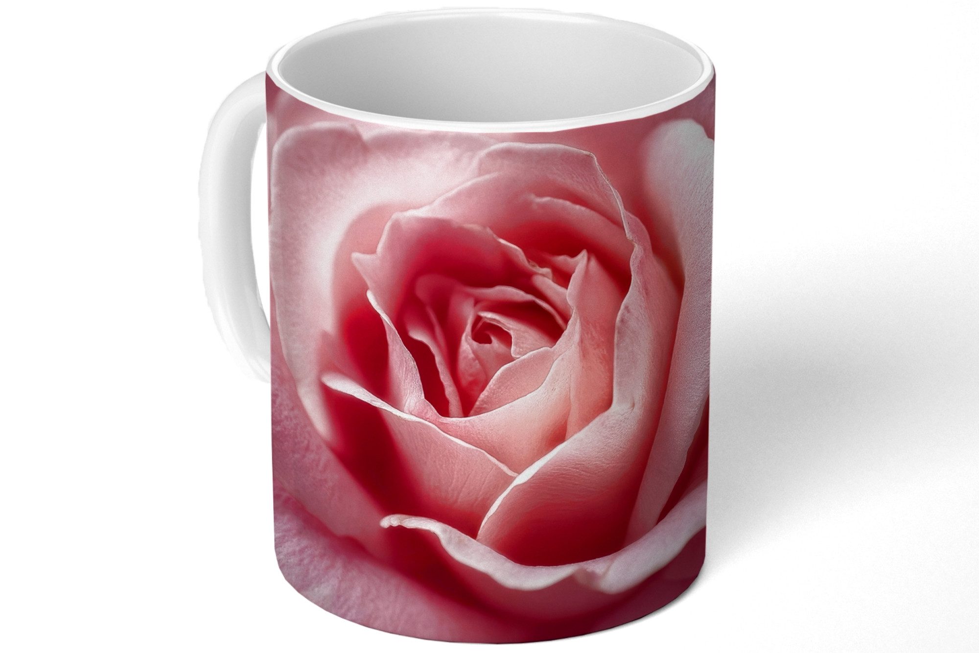 MuchoWow Tasse Rosa - Rose - Romantisch, 1-tlg., Keramik, Kaffeetassen, Teetasse, Becher, Kaffeebecher, Geschenk