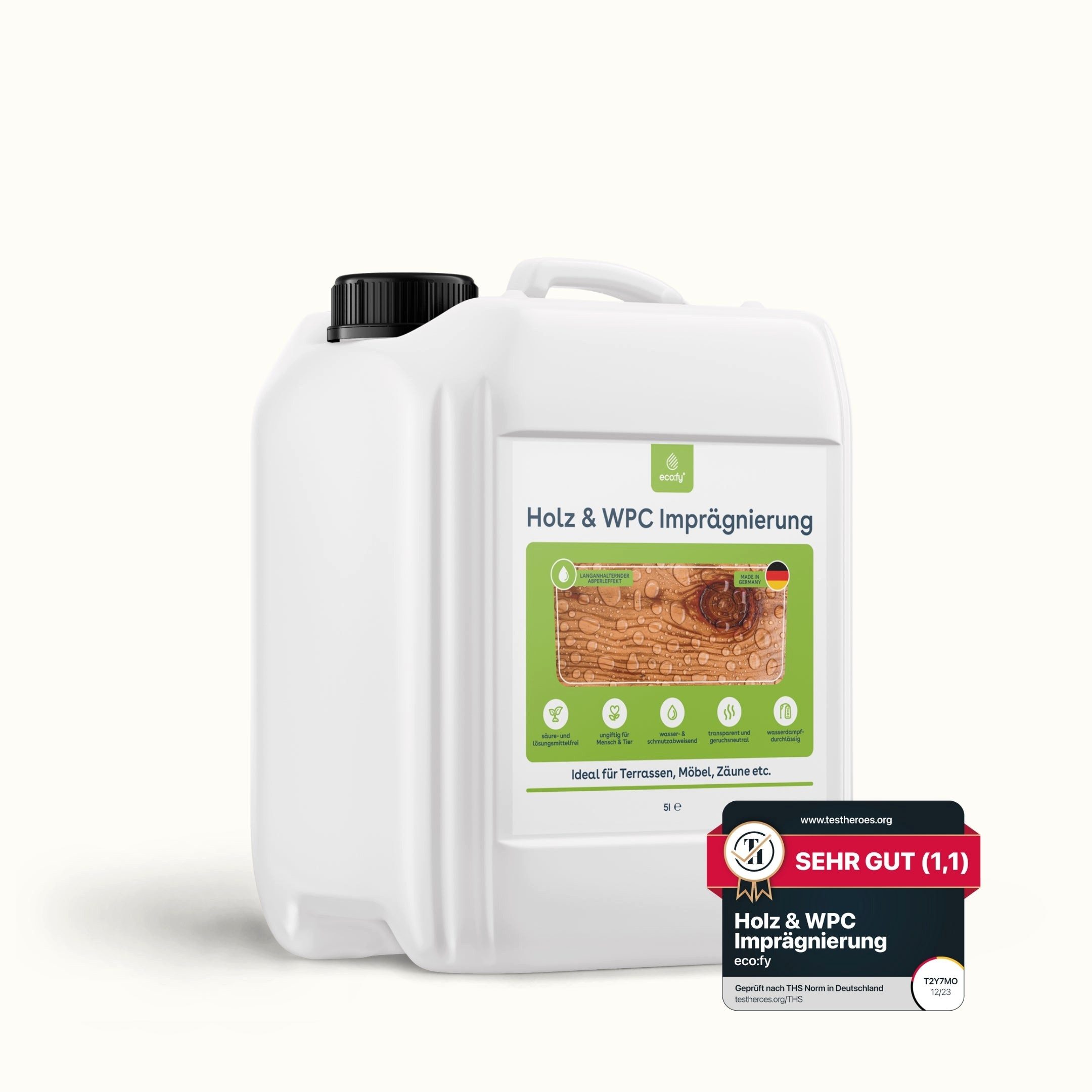 eco:fy Holz- & WPC-Imprägnierung Imprägnierspray (1 St), Ein nachhaltiger Abperleffekt für Ihr Holz