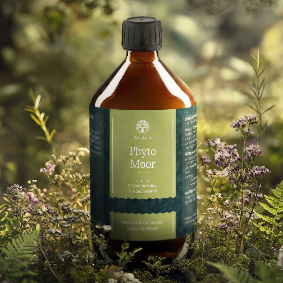 Waldkraft. Phyto Moor – Biologisch aktives Vitalstofftonikum, für: Hund, Katze, Pferd, für Hunde, Katzen und Pferde gleichermaßen geeignet