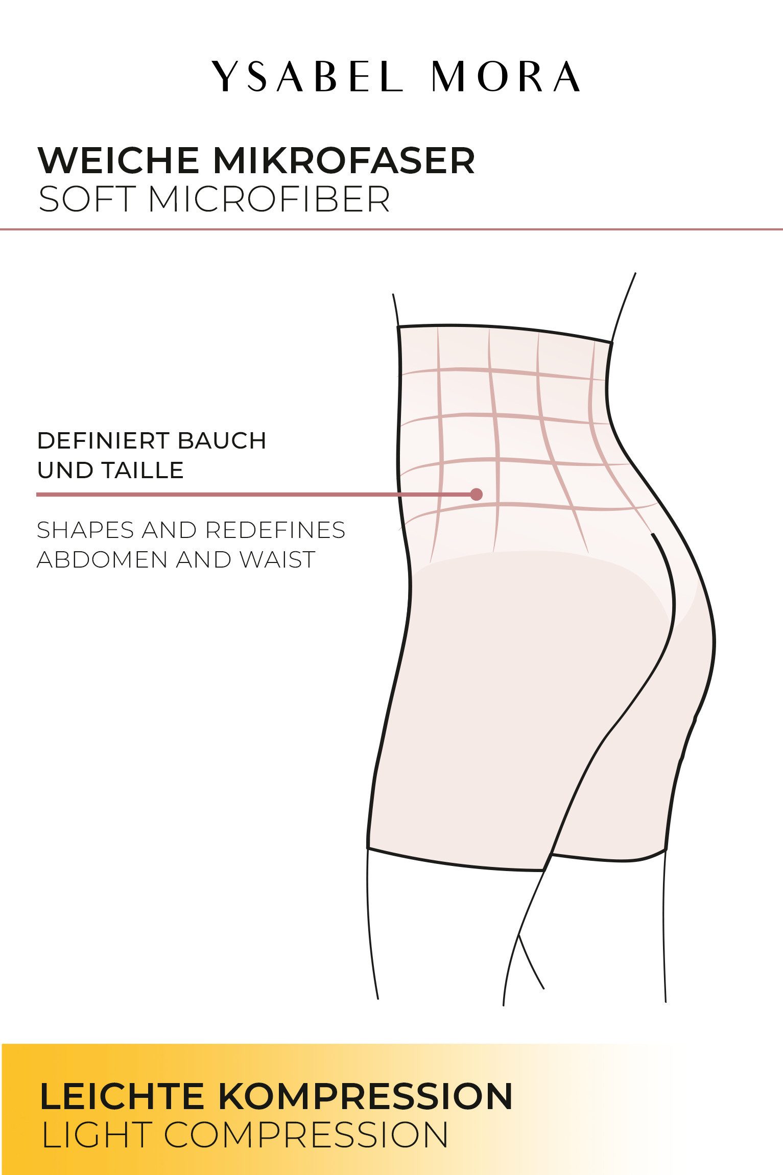 YSABEL MORA Shapingpants (2er Pack) mittlerer Form-Effekt, Tüll, Anti-Scheuer-Effekt, eng