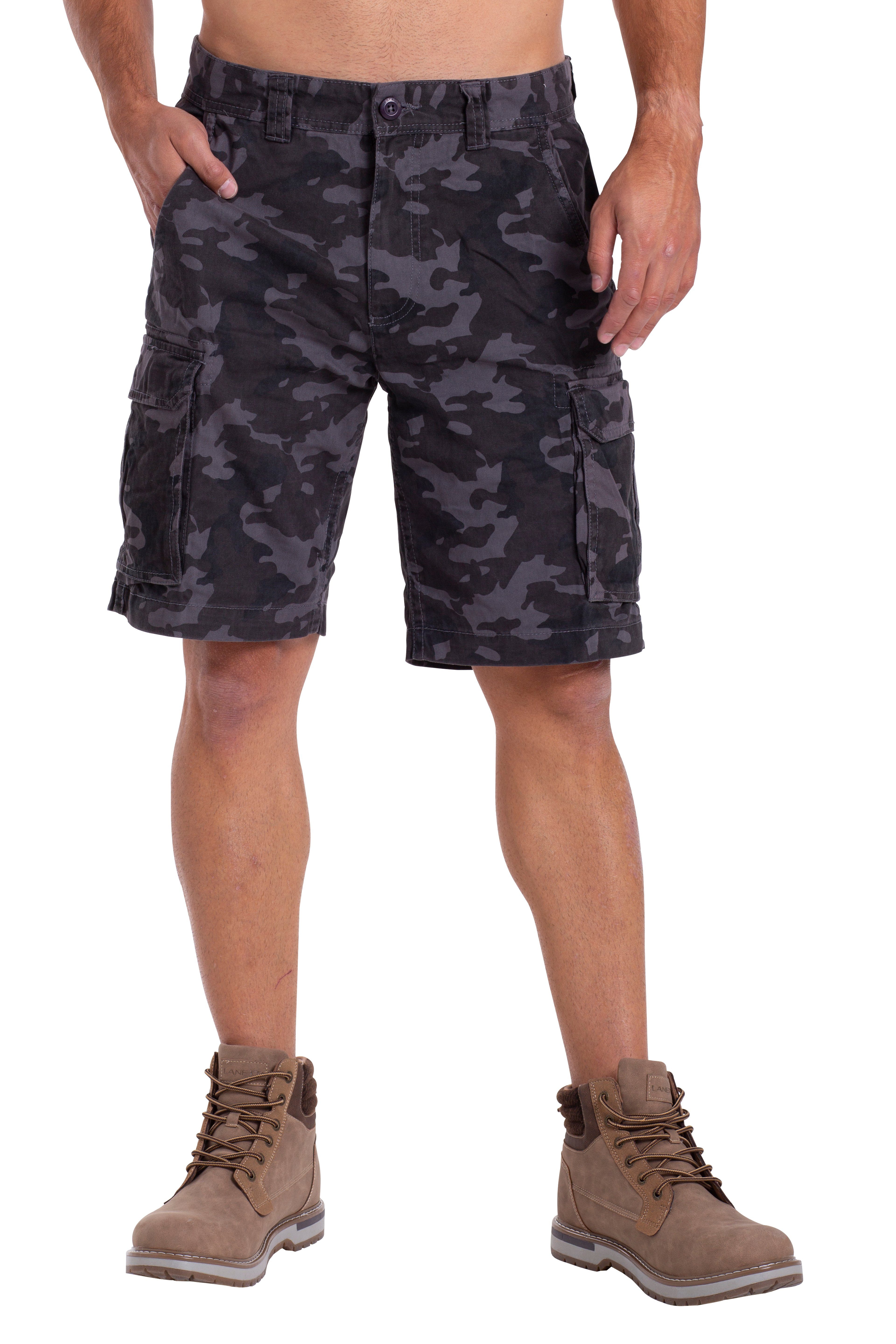 BlauerHafen Cargobermudas Herren Heer Camouflage Cargo Shorts Baumwolle Combat Arbeitskleidung 6 Cargotasche
