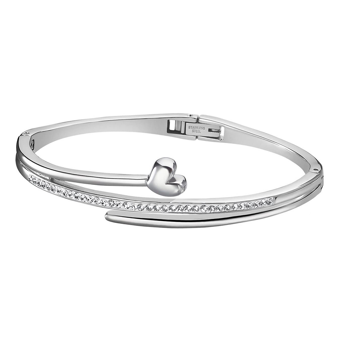 Lotus Style Armreif Lotus Style Armband Armreif silber, für Damen aus Edelstahl (Stainless Steel)