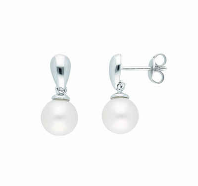 Adelia´s Paar Ohrhänger 925 Silber Ohrringe Ohrhänger, mit Süßwasser Zuchtperle Silberschmuck für Damen