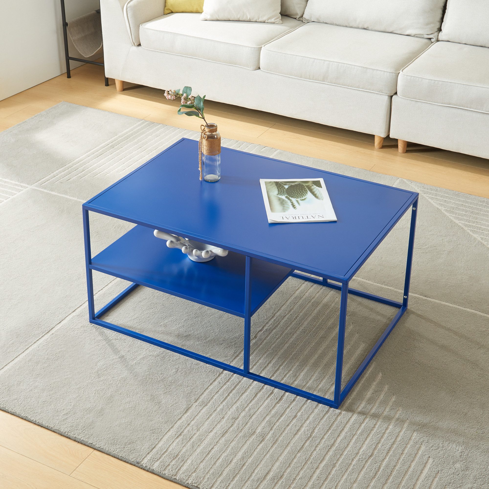 en.casa Couchtisch, »Solund« Beistelltisch Stahl 45x90x60 günstig online kaufen