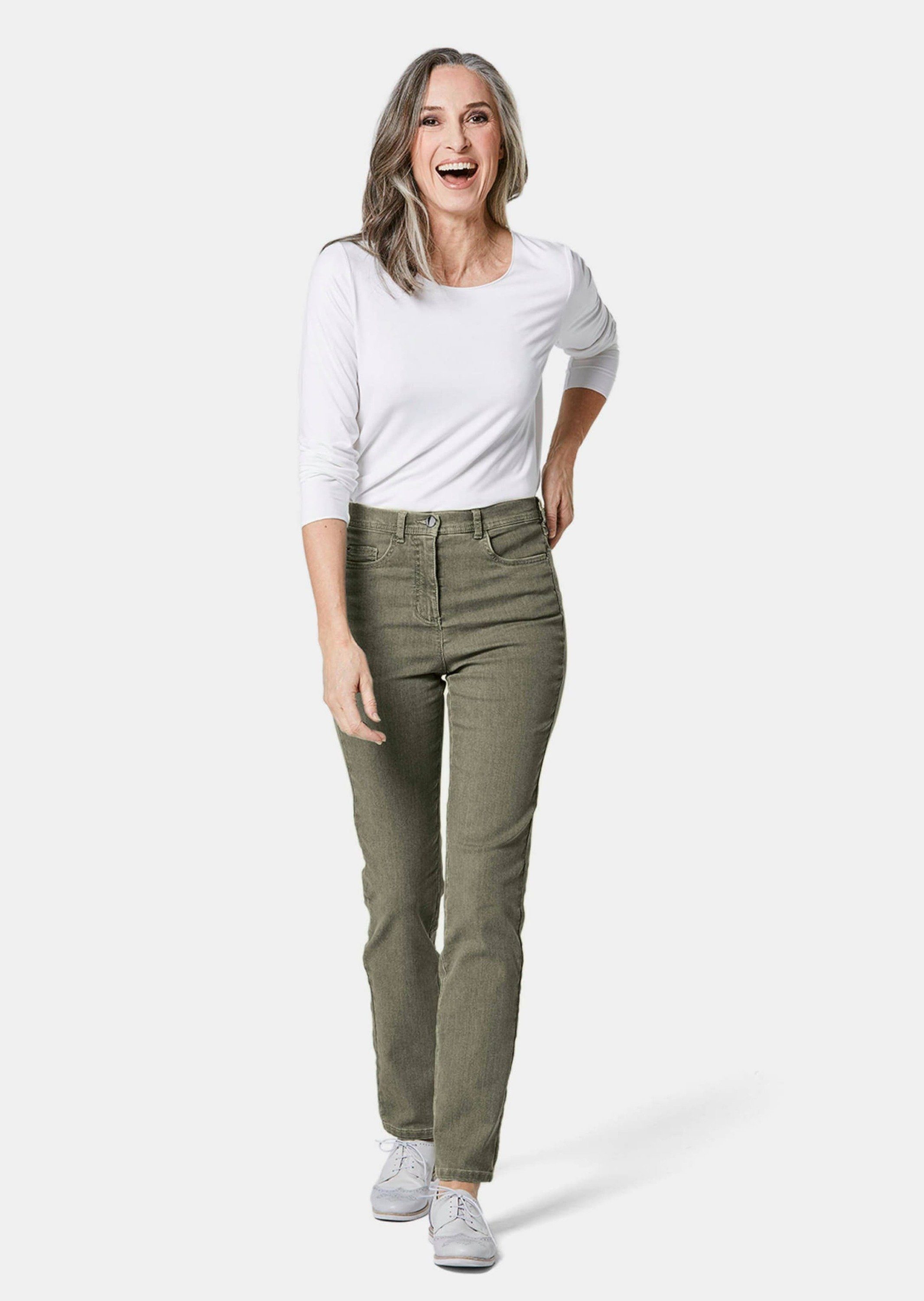 GOLDNER Bequeme Jeans Kurzgröße: Bequeme High-Stretch-Jeanshose günstig online kaufen