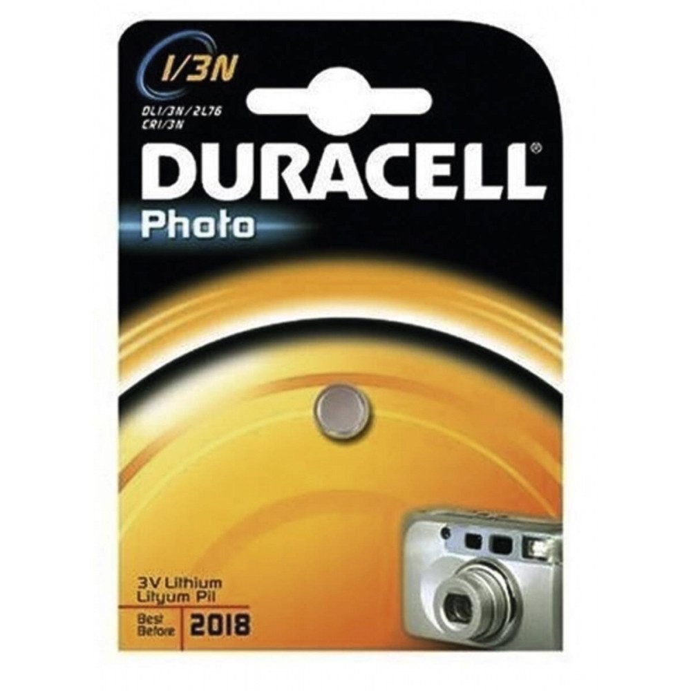 Duracell Duracell 1/3 N Foto Batterie Batterie, (3 Volt V), Hohe Energiedichte, langfristige Haltbarkeit