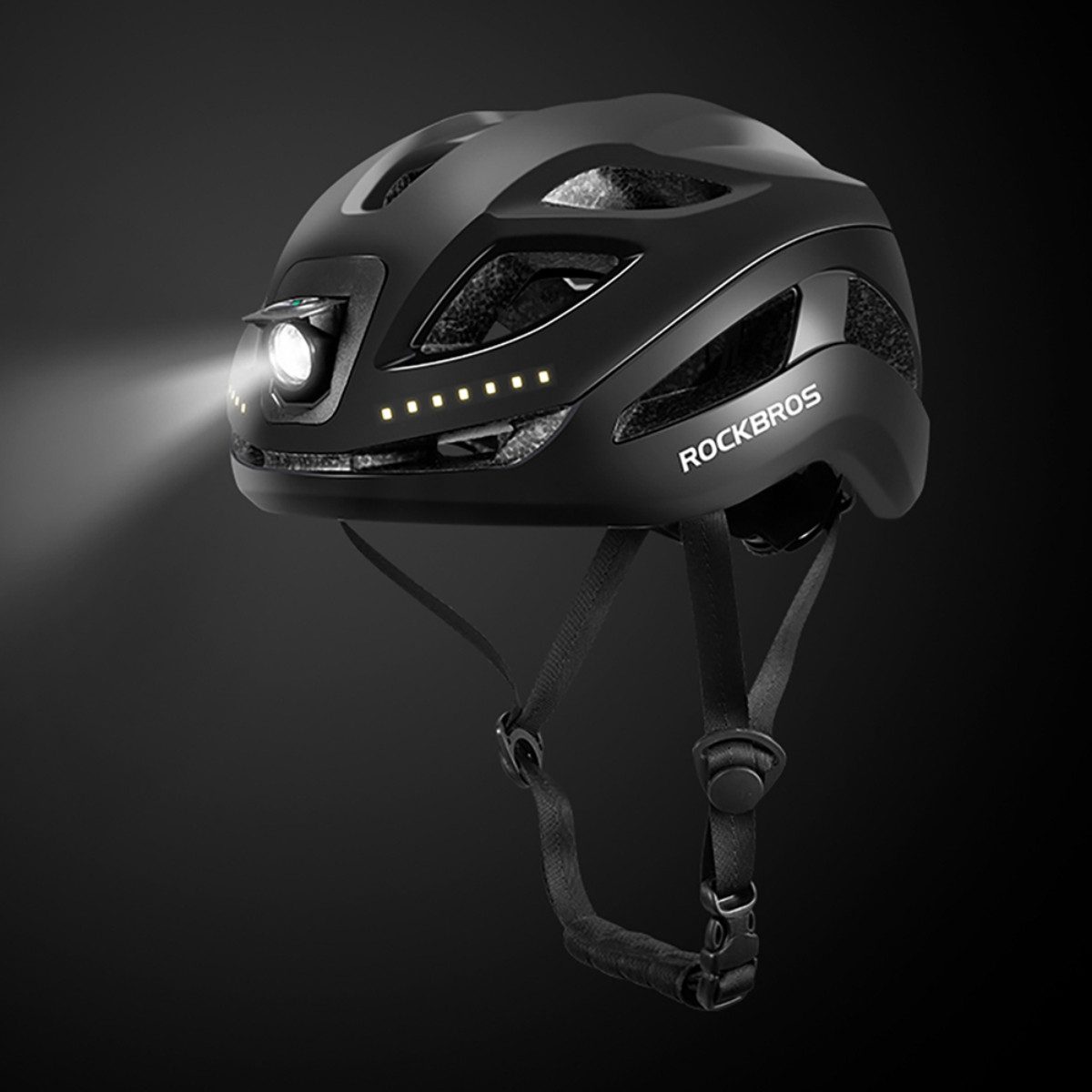 ROCKBROS Fahrradhelm ZK-077, Helm mit integrierter Rundum LED Beleuchtung – Bild 5 von 5