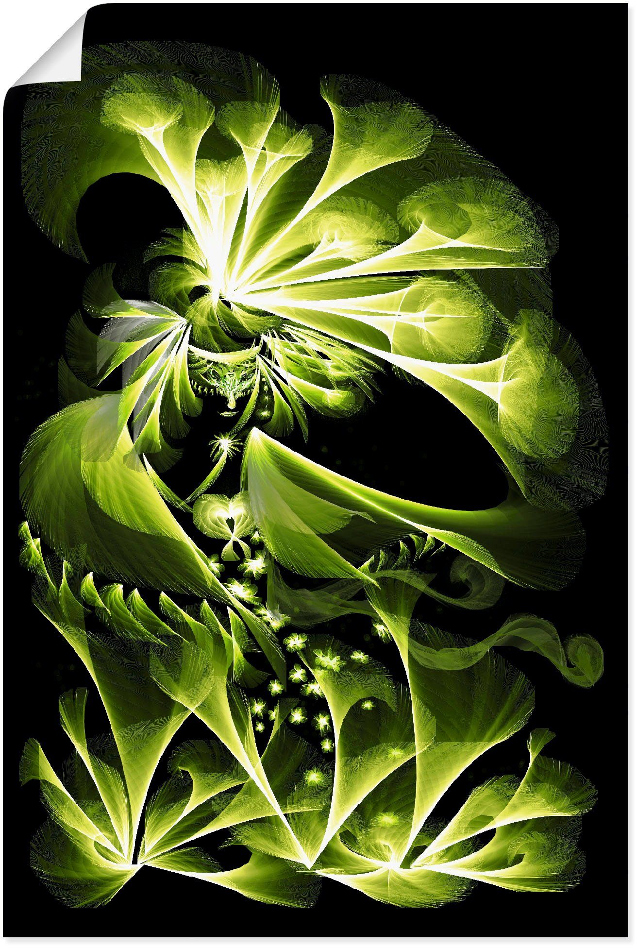 Artland Wandbild Grüne Gartenfee, klassische Fantasie (1 St), als Alubild,  Leinwandbild, Wandaufkleber oder Poster in versch. Größen