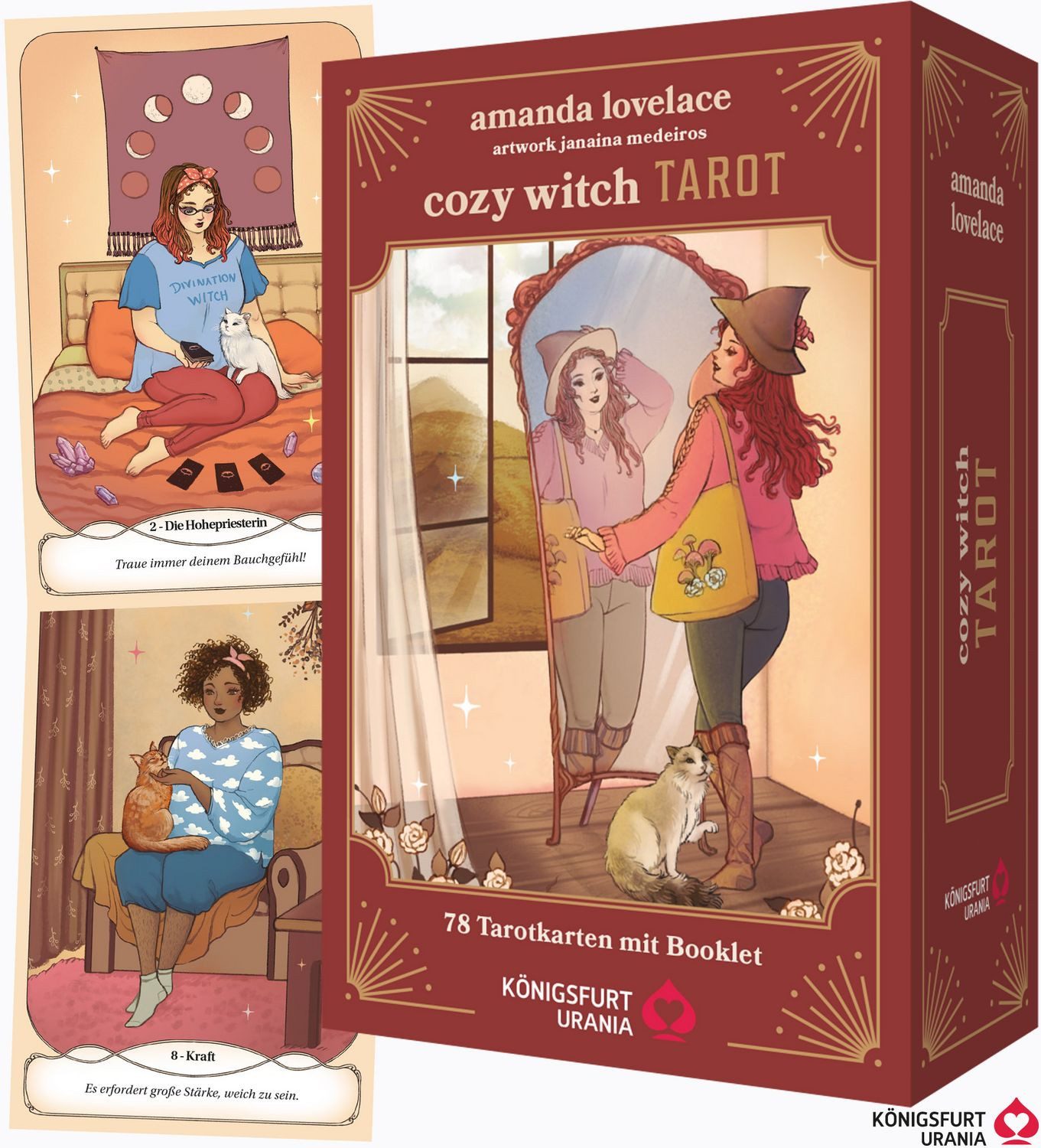 Cozy Witch Tarot - DAS Tarot für alle jungen Hexen! / Amanda Lovelace, 78 Tarot-Karten, Magnetdeckelschachtel mit Goldprägung und 128-seitiges Booklet
