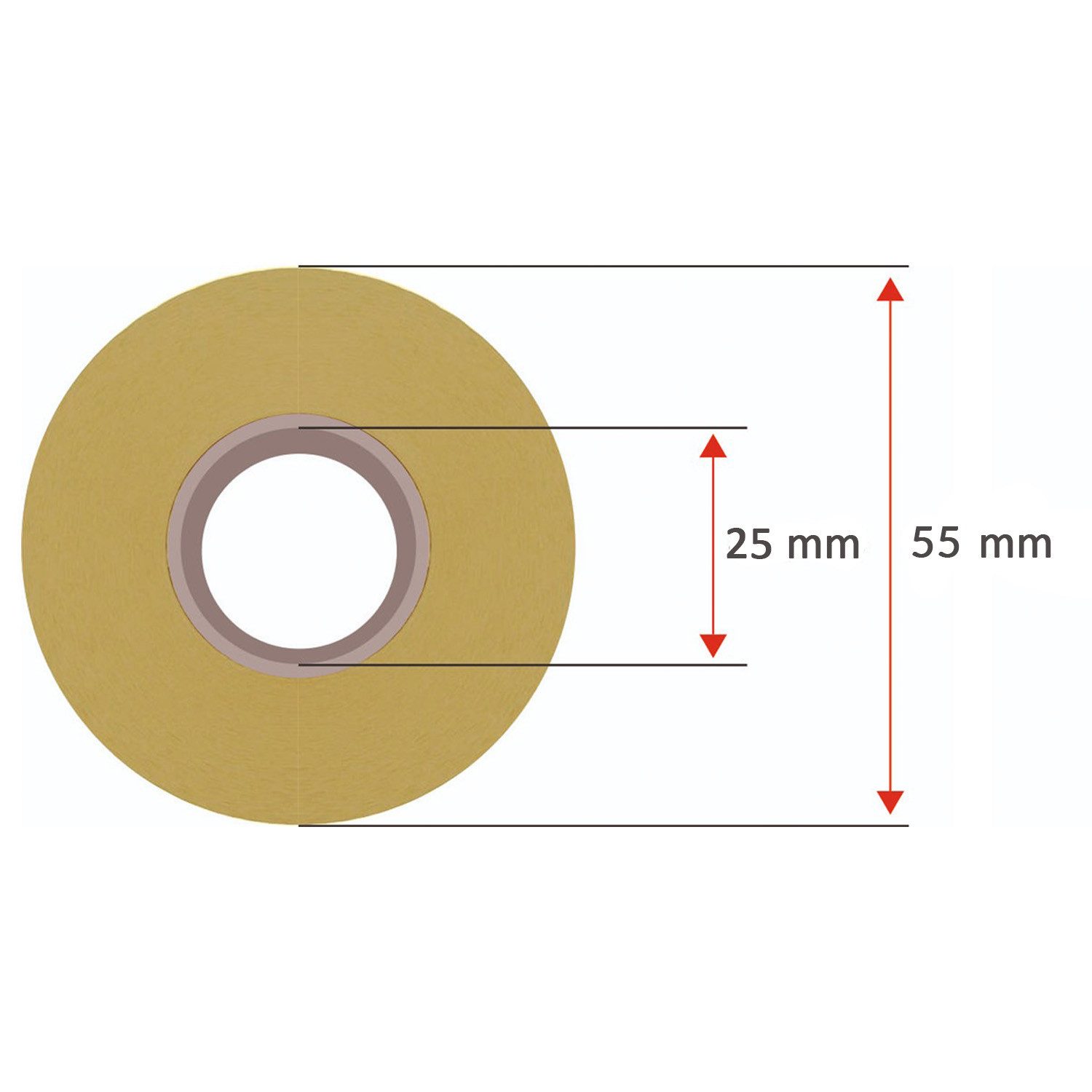 GoodMarkt Etikettenrolle 25x15mm Selbstklebende Thermo Etiketten auf Rolle 1000 Labels, Adressetiketten Haushaltsetiketten Bedruckbar Aufkleber für Büro Küche