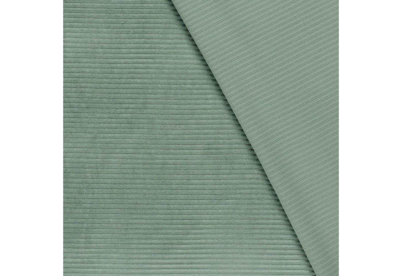 Thumbnail - maDDma Stoff Velour Nicky breit gerippt uni ab 50 x 155cm Baumwolle Polyester Kord, 121 - mintgrün