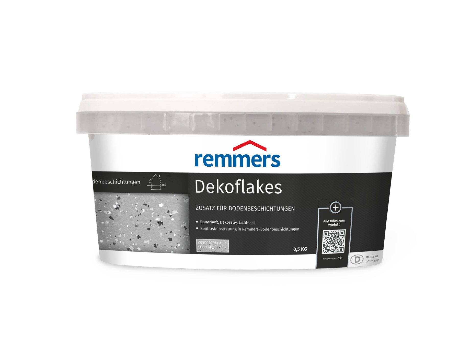 Remmers Effekt-Zusatz Dekoflakes anthrazit Farbzusatz 0,5 kg