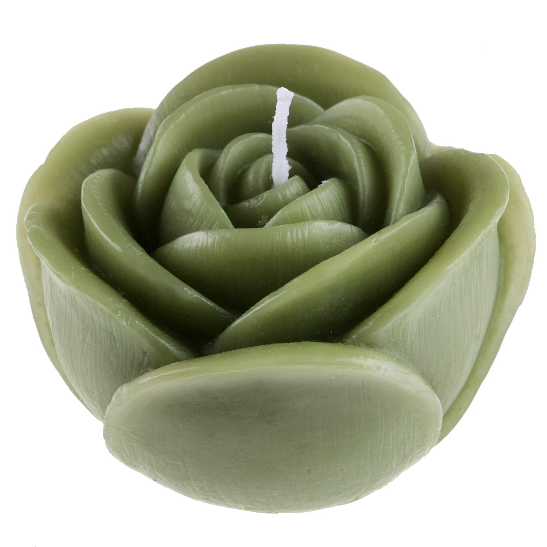 Santex Formkerze Kerze in Rosenform, Ø7cm x 4,5cm. Rosenkerze, Geschenk