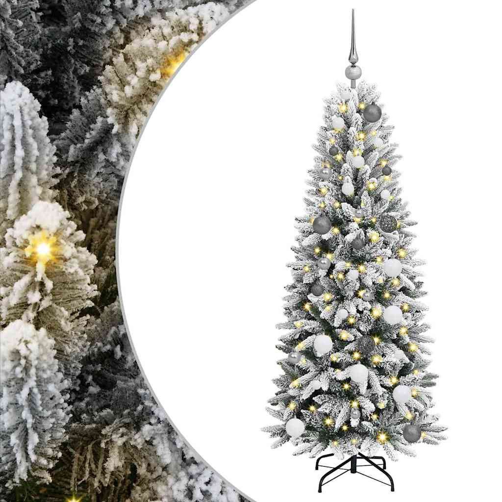 vidaXL LED Baum Künstlicher Weihnachtsbaum mit 150 LEDs mit Ständer Weiß 150 cm