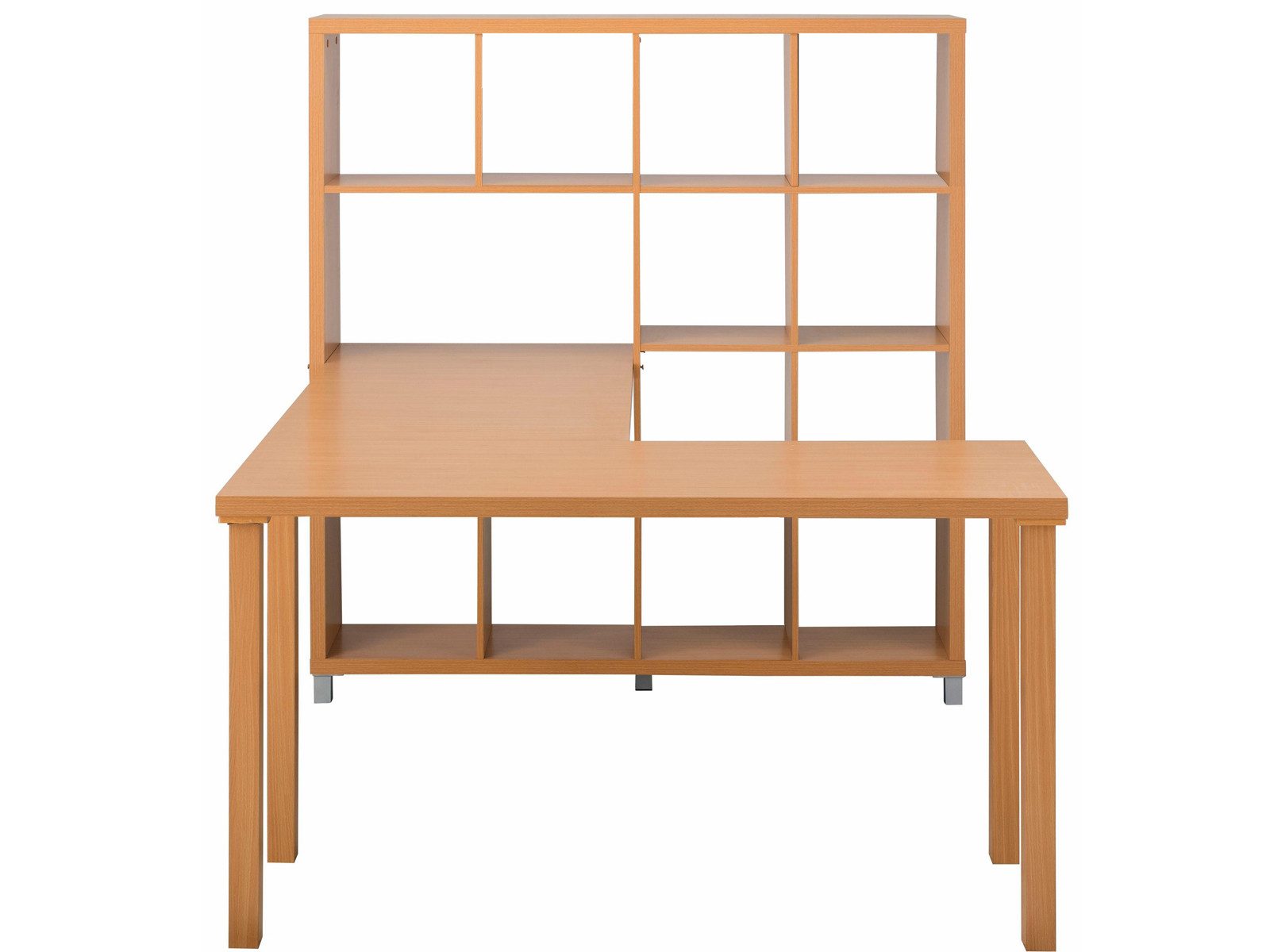 loft24 Regal-Schreibtisch Kiera, Schreibtisch mit Regal, Arbeitszimmer Home Office, modernes Design