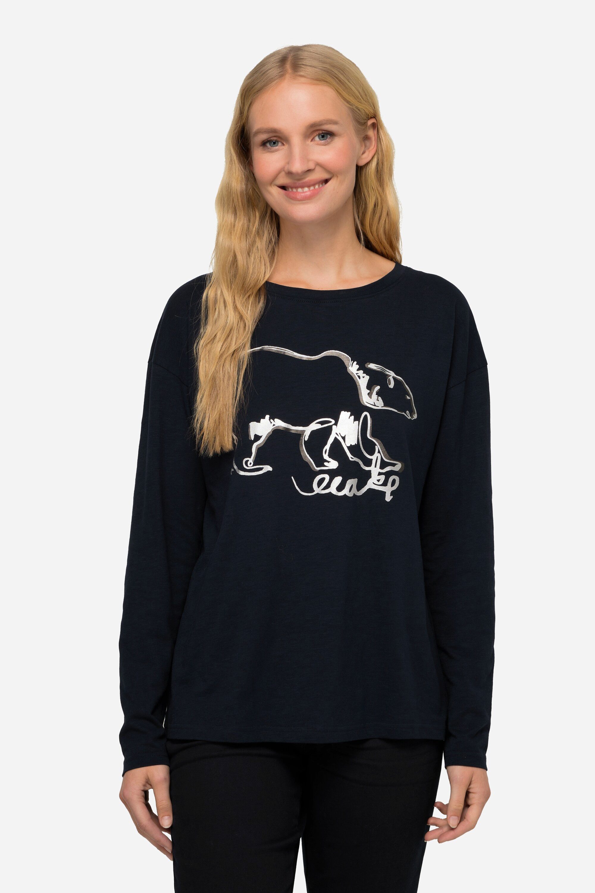 Laurasøn Longsleeve T-Shirt oversized Eisbär Rundhals günstig online kaufen