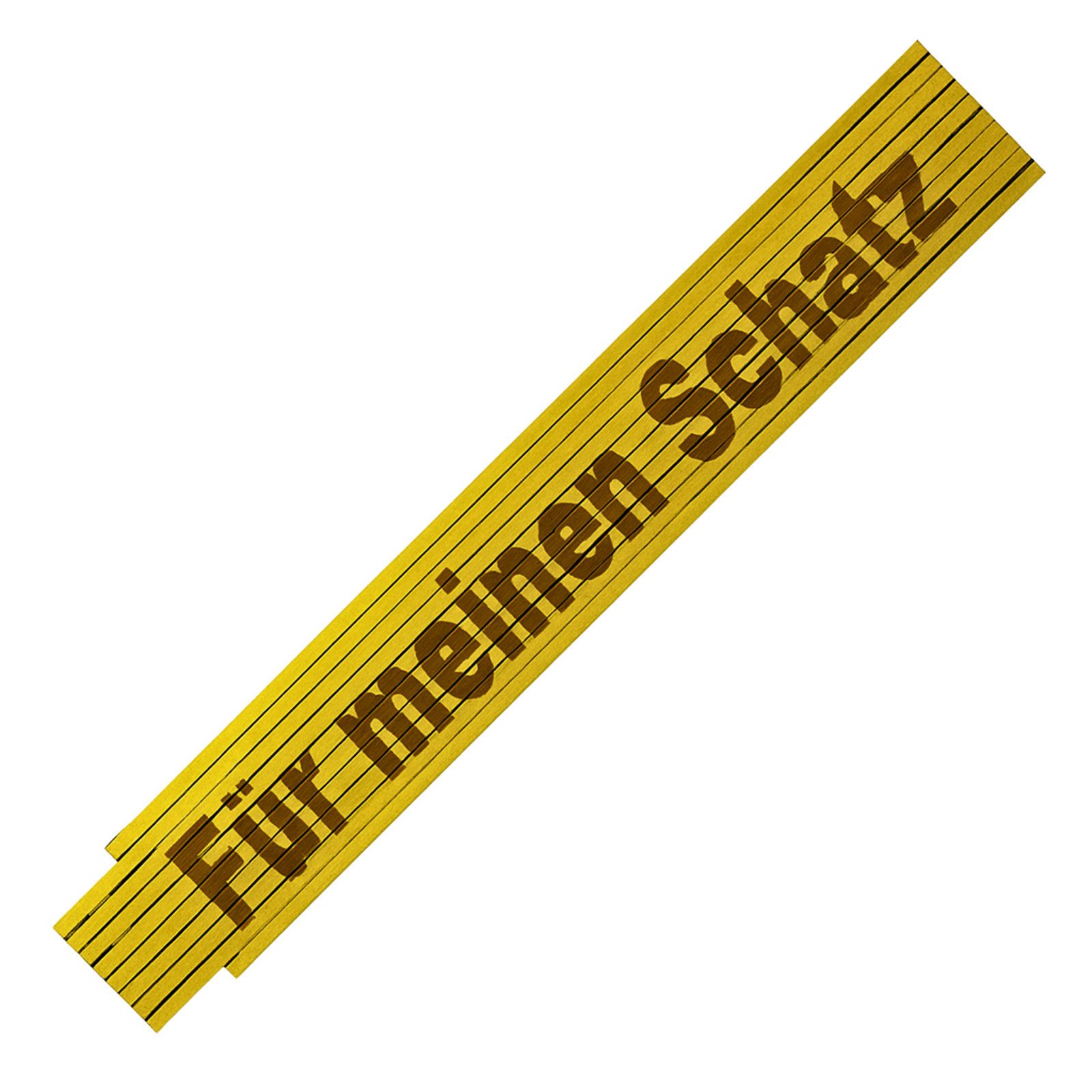 TE-Trend Zollstock Maßstab dauerhafte Laser Gravur Spruch Für meinen Schatz goldfarben, 90° Rasterung und Winkelmesser