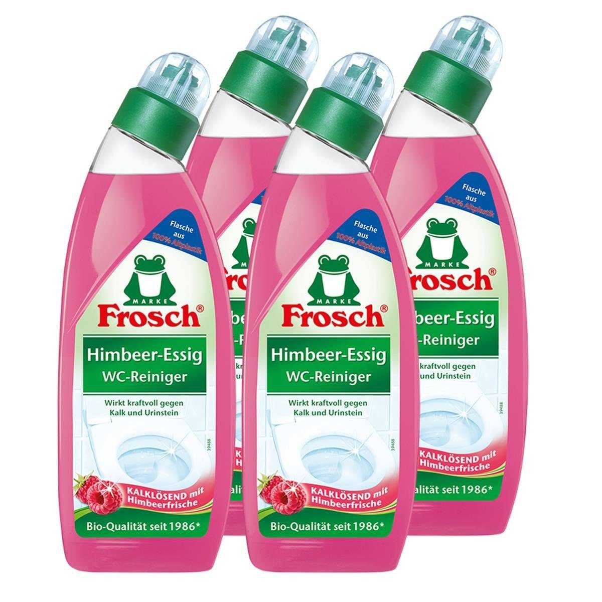FROSCH Frosch Himbeer-Essig WC-Reiniger 750 ml - Gegen Kalk und Urinstein  (4e WC-Reiniger
