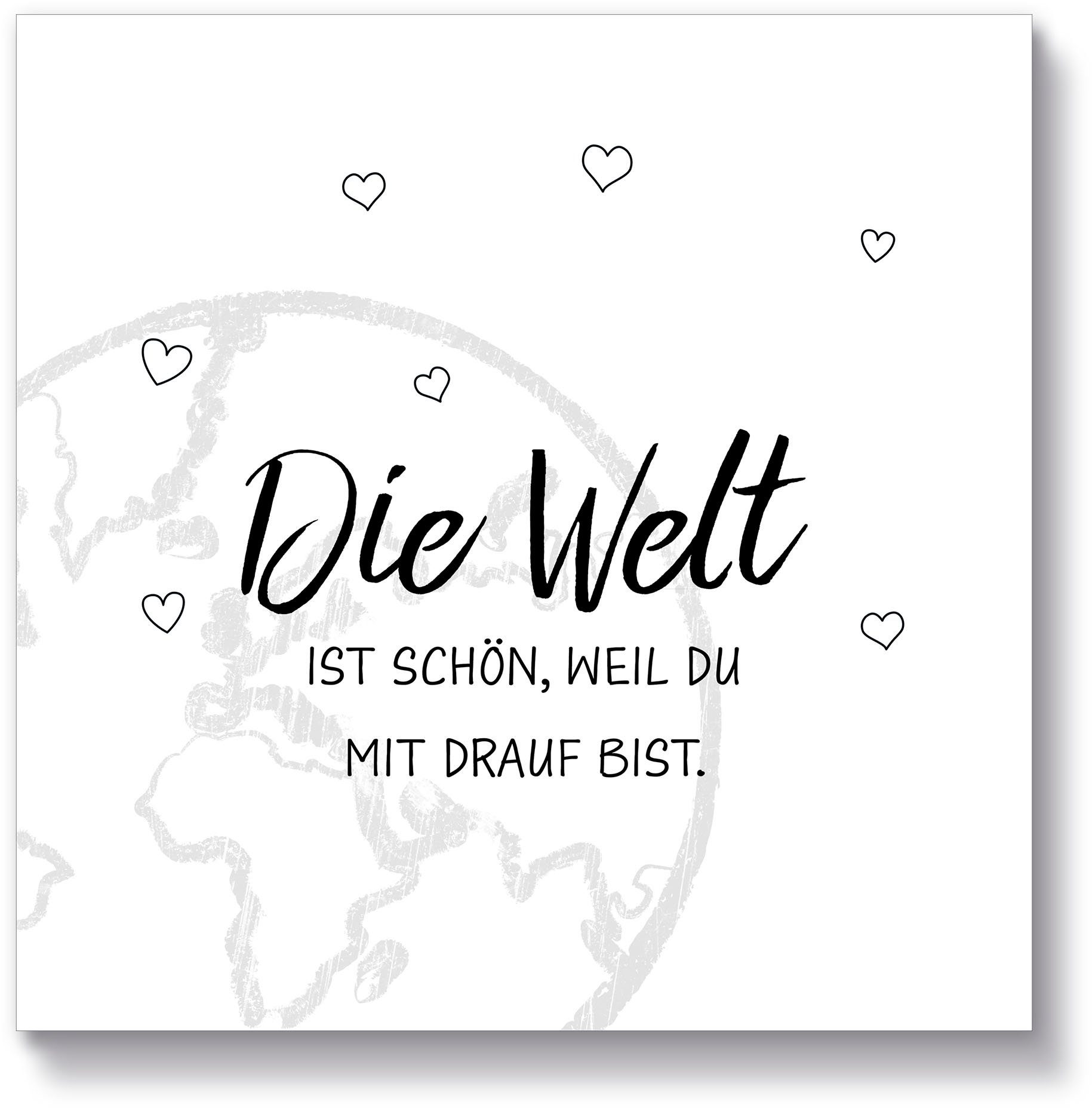 Artland Holzbild Die Welt, Sprüche & Texte (1 St)