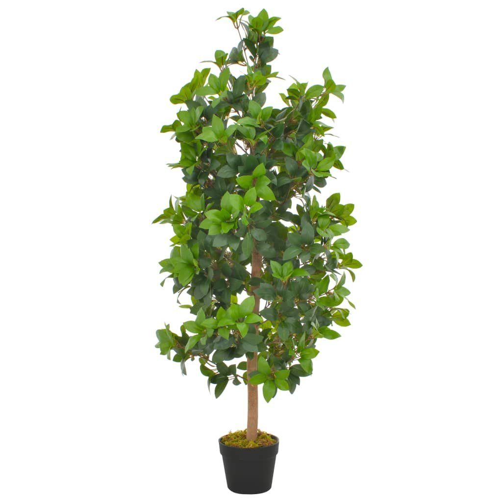 Kunstpflanze Künstliche Pflanze Lorbeerbaum mit Topf Grün 120 cm