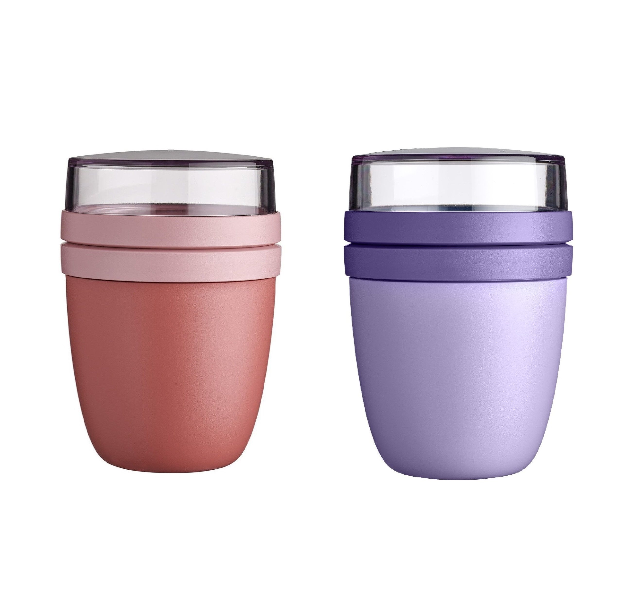Mepal Lunchbox Lunchpot Ellipse Mixed, Vivid Mauve + Vivid Lilac, 700ml, Polypropylen (PP), PCTG, To go Becher, Geeignet für Tiefkühler, Mikrowelle und Spülmaschine