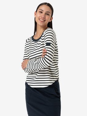 SUPER.NATURAL Sweatshirt für Damen, nachhaltig, Merino EVERYDAY STRIPE BIO