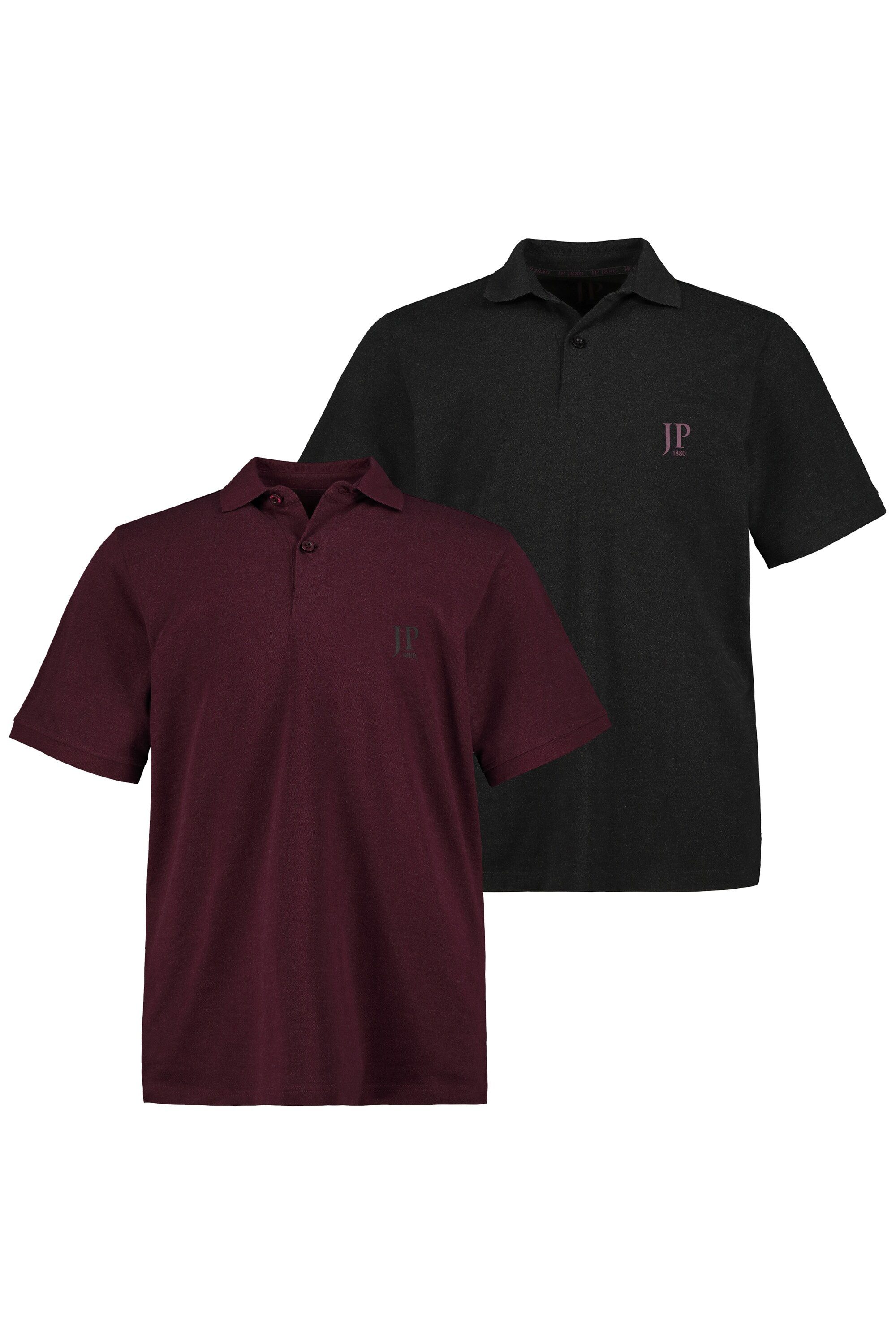 JP1880 Poloshirt Poloshirts Basic 2er-Pack Piqué gekämmte Baumwolle (2-tlg)