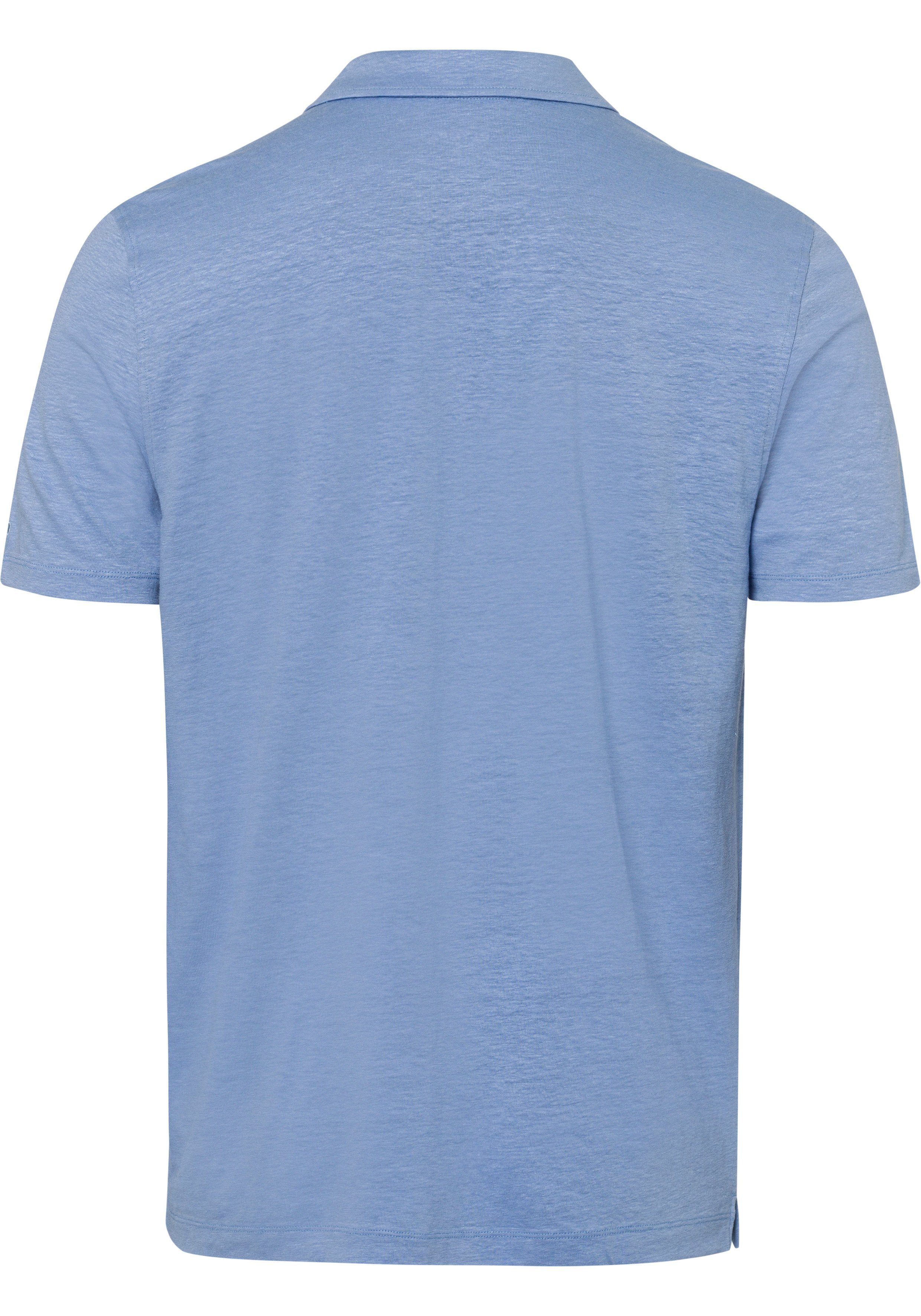 Hemden-Look Leinen in sommerlicher mit Casual-Optik OLYMP ozon Poloshirt im