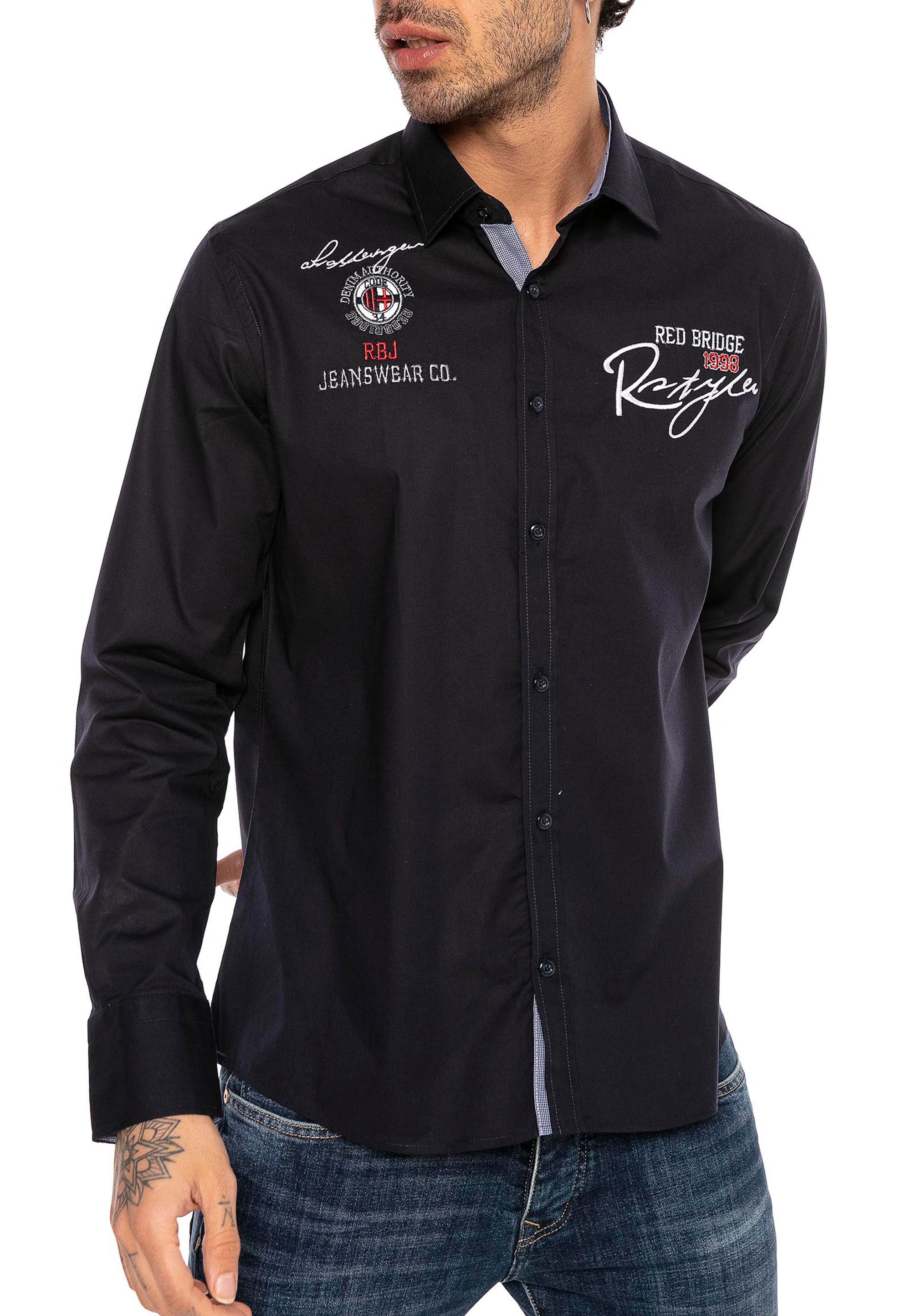RedBridge Langarmhemd mit hochwertigen Stickereien Elegantes günstig online kaufen