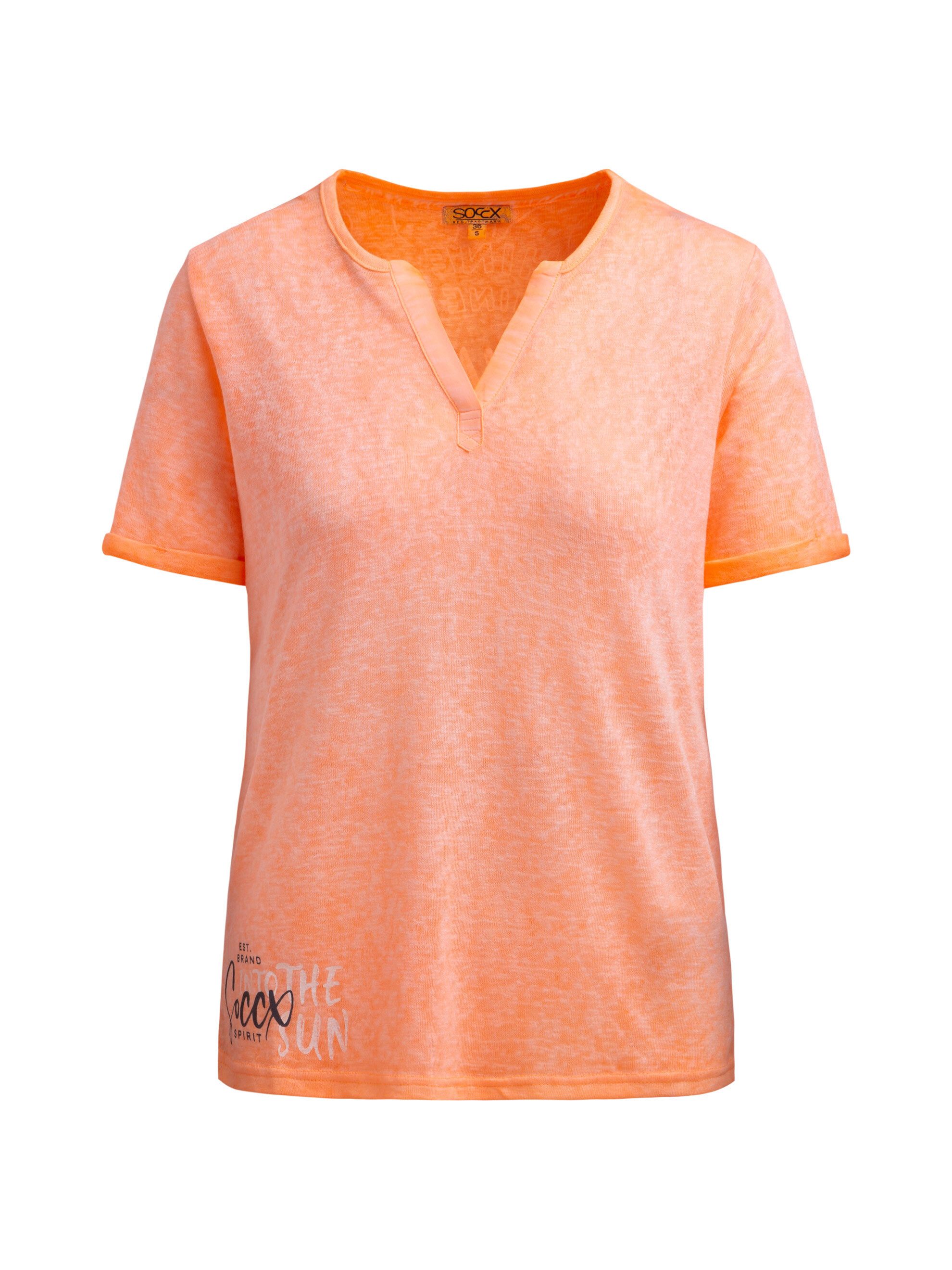 SOCCX V-Shirt mit fixierten Turn-Up-Ärmeln – Bild 2 von 5