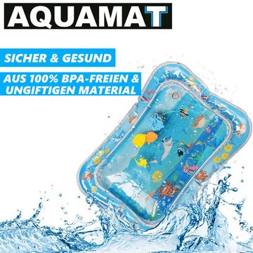 MAVURA Spielmatte AQUAMAT Baby Wasserspielmatte Aufblasbare XXL Wassermatte, Wasserkissen mit Wassertierchen