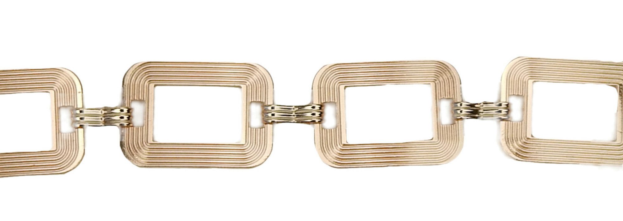 Ella Jonte Kettengürtel Rechtecke 70er Jahre Style verstellbar Vintage