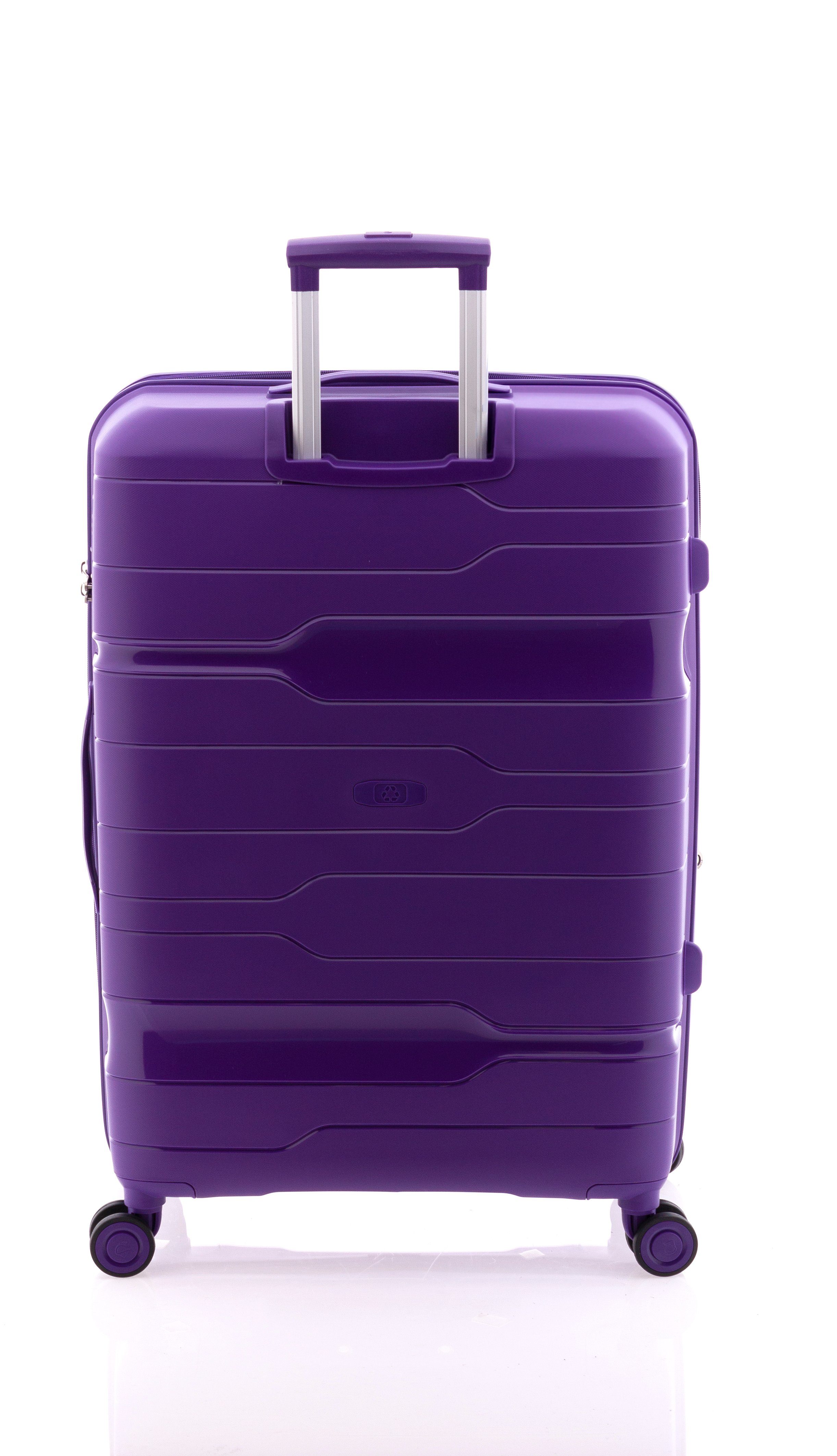 Koffer Rollen, div. Violett TSA-Schloss, Farben Hartschalen-Trolley 4 77 XL Polypropylen, GLADIATOR cm, Dehnfalte, -